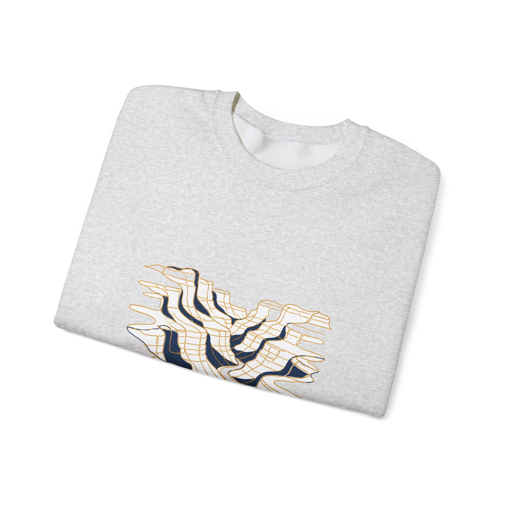 Matching Couple Sweatshirt - Lavender Fields & Canyon Matching Couple Crewneck Sweatshirt Minimalist Art His Hers Valentine Gift - Design B