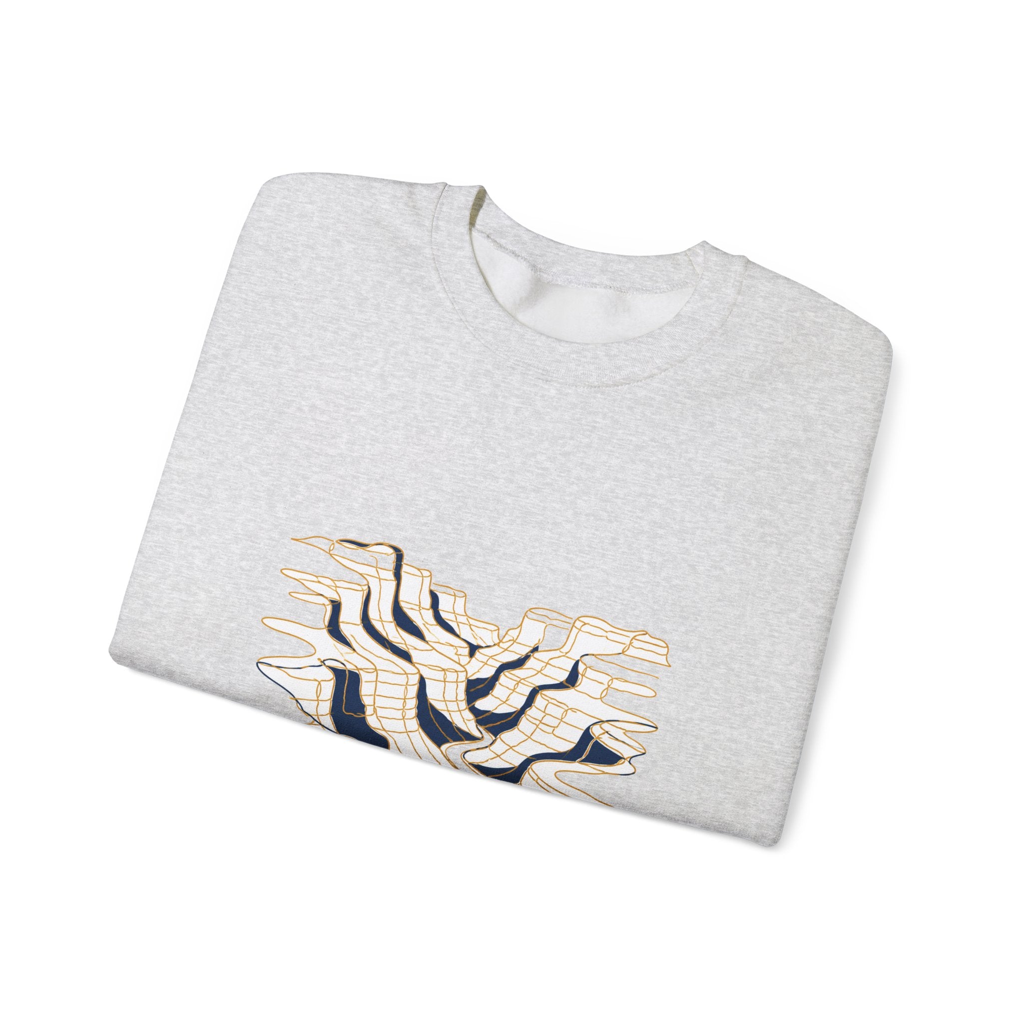 Matching Couple Sweatshirt - Lavender Fields & Canyon Matching Couple Crewneck Sweatshirt Minimalist Art His Hers Valentine Gift - Design B