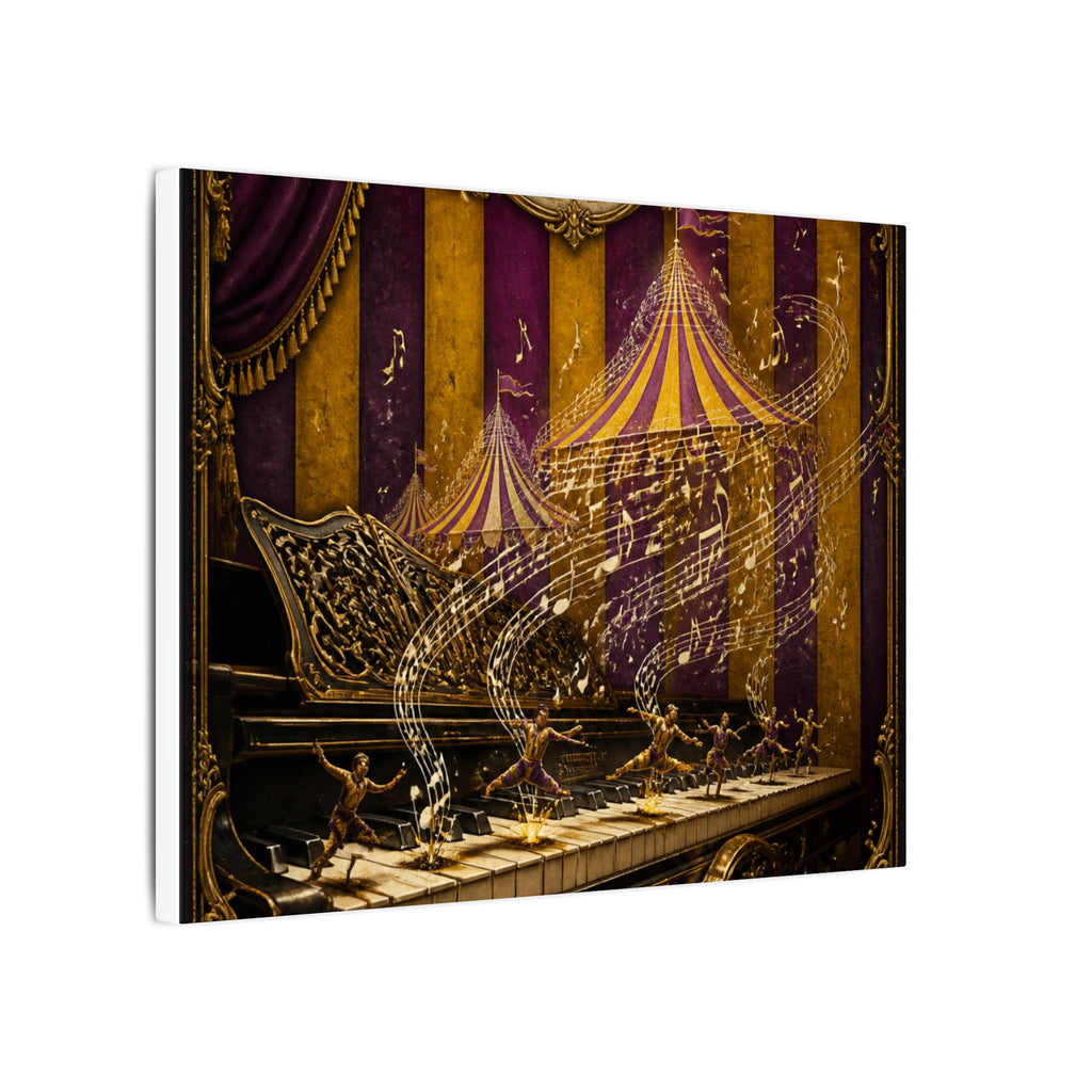 Grand Piano Acrobats Wall Art Canvas 24×36 Baroque Studio Decor Maximalist Print