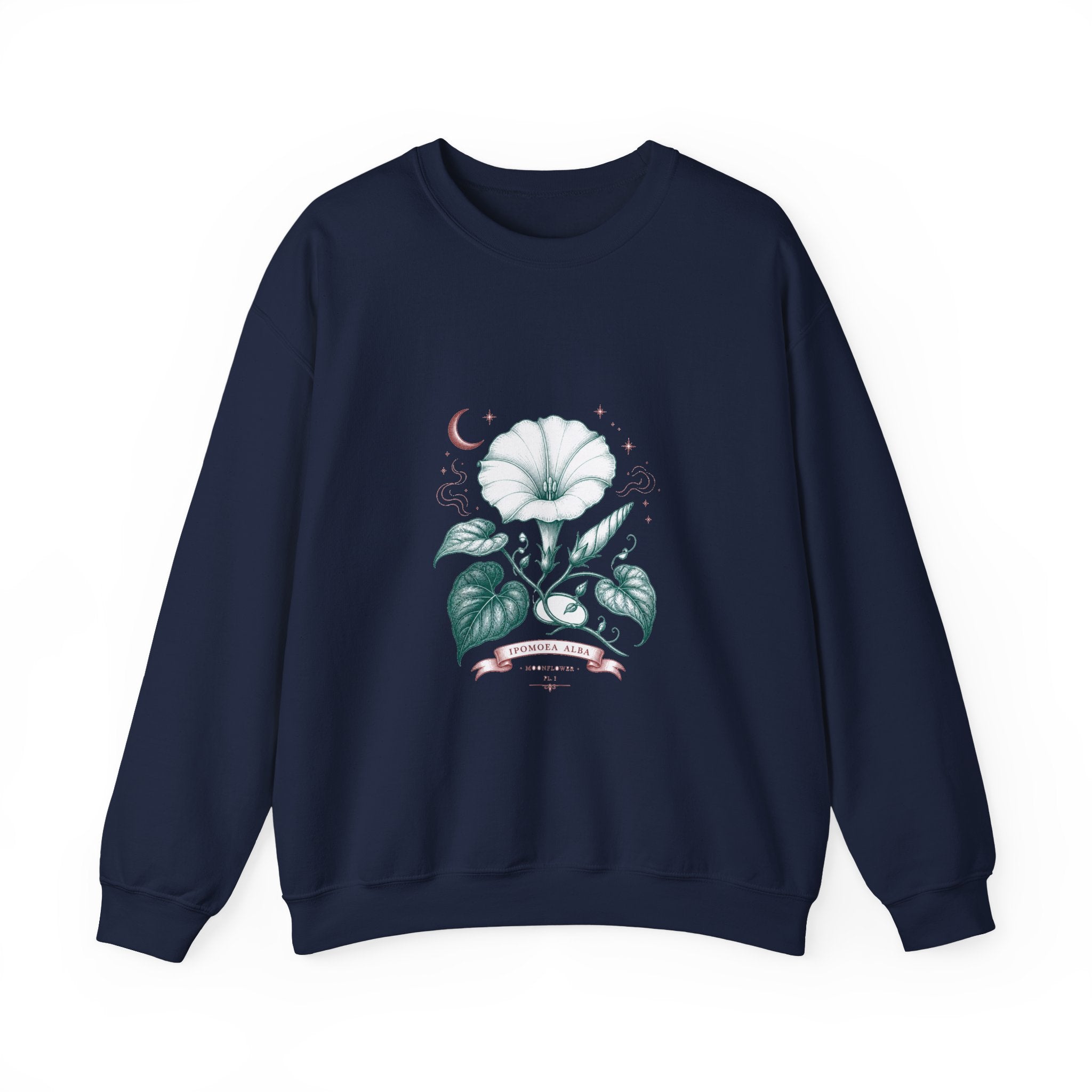 Matching Couple Sweatshirt - Sunflower & Moonflower Matching Couple Premium Fleece Sweatshirt Vintage Art His Hers Honeymoon Gift - Design B