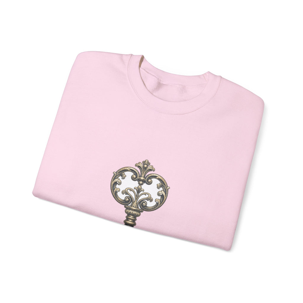 Matching Couple Sweatshirt - Key & Lock Matching Couple Premium Fleece Sweatshirt Vintage Art His Hers Honeymoon Gift - Design A