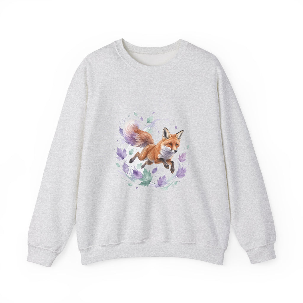 Matching Couple Sweatshirt - Fox & Rabbit Matching Couple Crewneck Sweatshirt Watercolor Art His Hers Engagement Gift - Design A