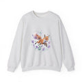 Matching Couple Sweatshirt - Fox & Rabbit Matching Couple Crewneck Sweatshirt Watercolor Art His Hers Engagement Gift - Design A