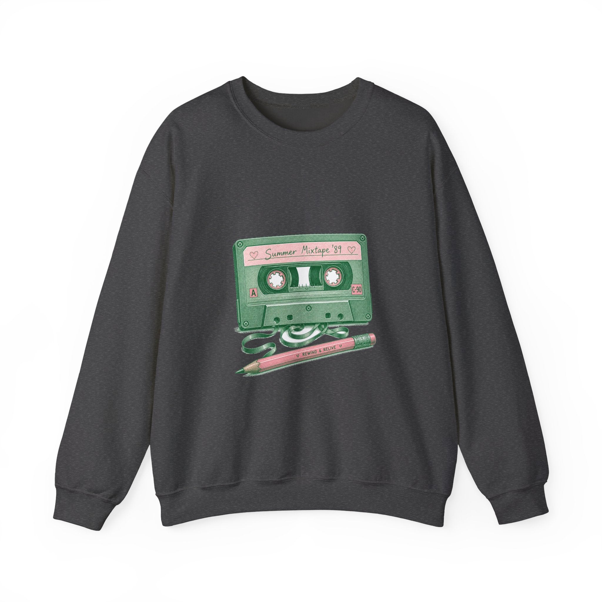 Matching Couple Sweatshirt - Vinyl & Cassette Matching Couple Comfort Colors Crew Vintage Art His Hers Honeymoon Gift - Design B