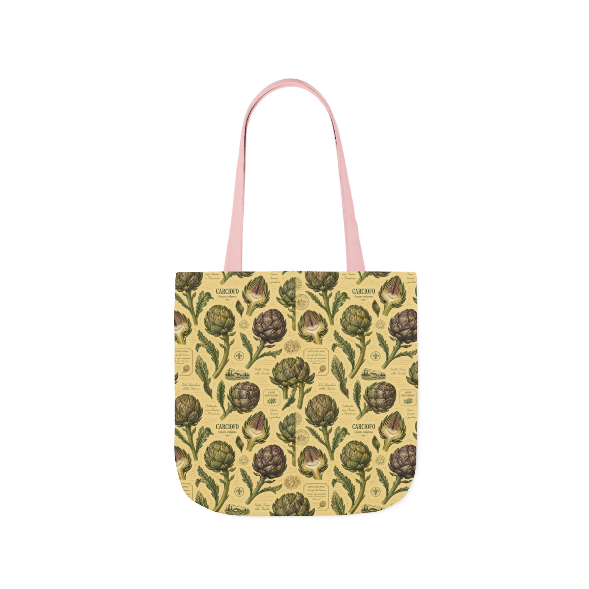 Globe Artichokes Canvas Tote Bag Mediterranean Kitchen Botanical Design Italian Cottagecore Gift