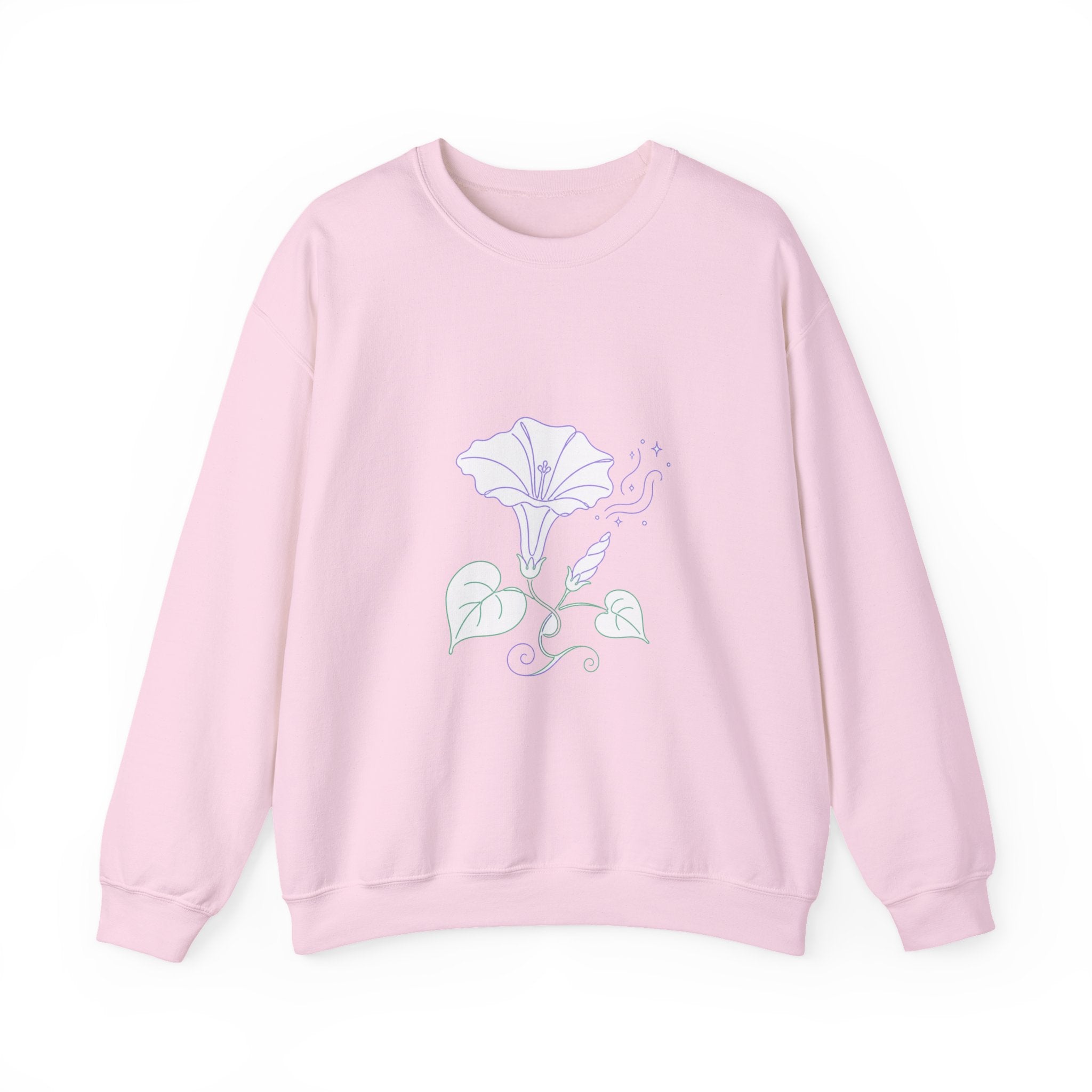 Matching Couple Sweatshirt - Sunflower & Moonflower Matching Couple Comfort Colors Crew Minimalist Art His Hers Christmas Gift - Design B