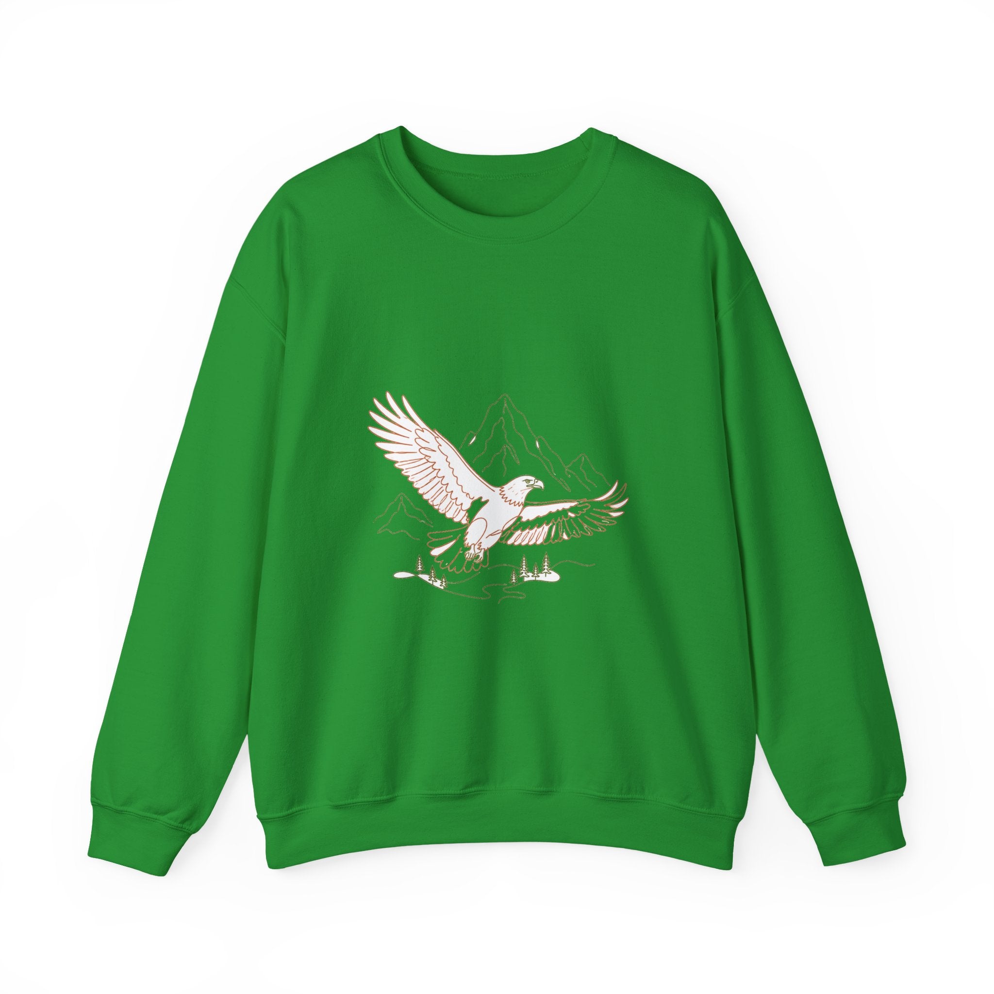 Matching Couple Sweatshirt - Eagle & Whale Matching Couple Premium Fleece Sweatshirt Minimalist Art His Hers Christmas Gift - Design A
