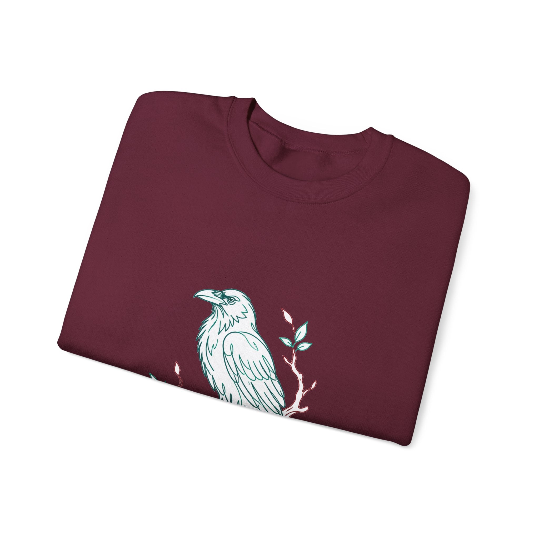 Matching Couple Sweatshirt - Raven & Swan Matching Couple Premium Fleece Sweatshirt Minimalist Art His Hers Christmas Gift - Design A