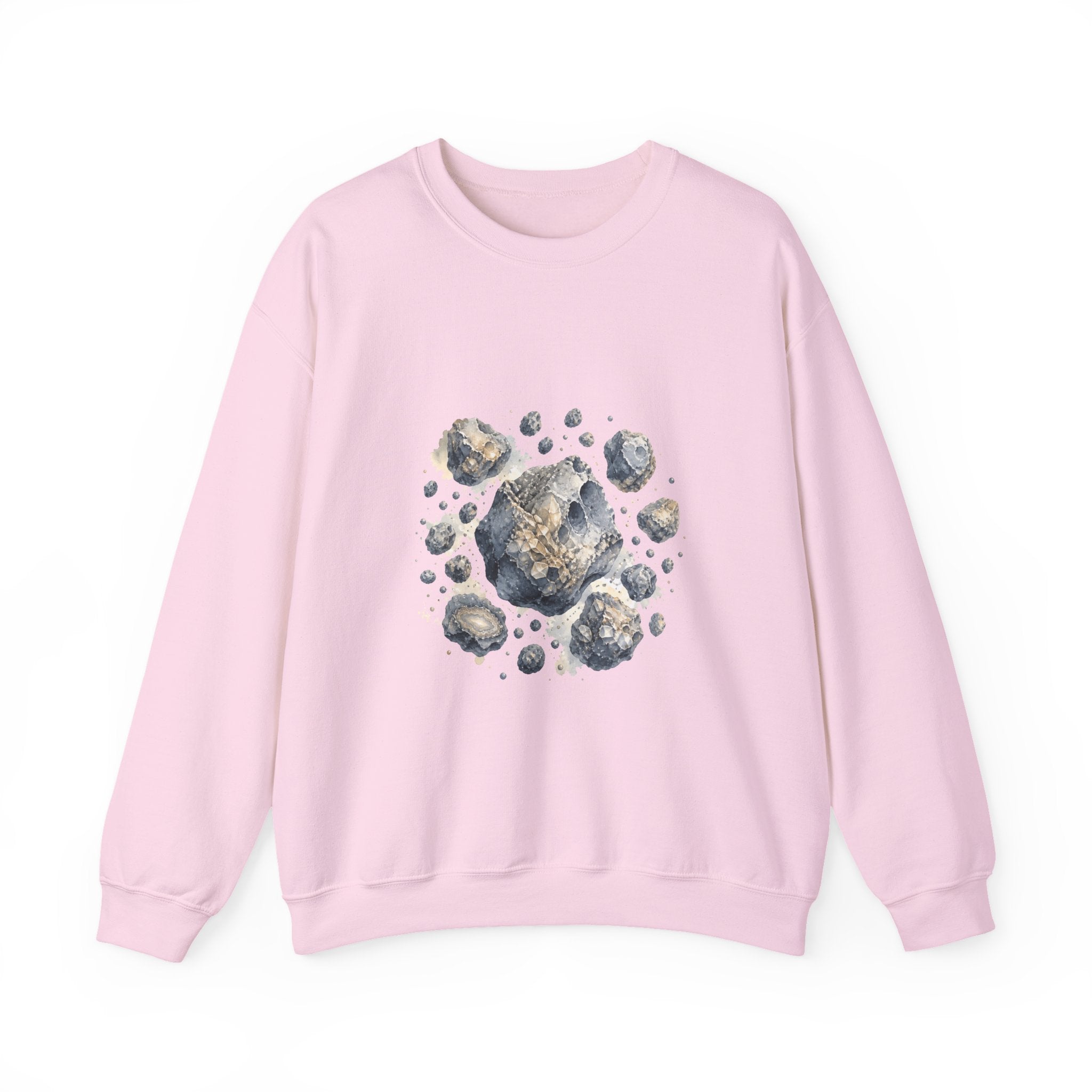 Matching Couple Sweatshirt - Comet & Asteroid Matching Couple Comfort Colors Crew Watercolor Art His Hers Birthday Gift - Design B