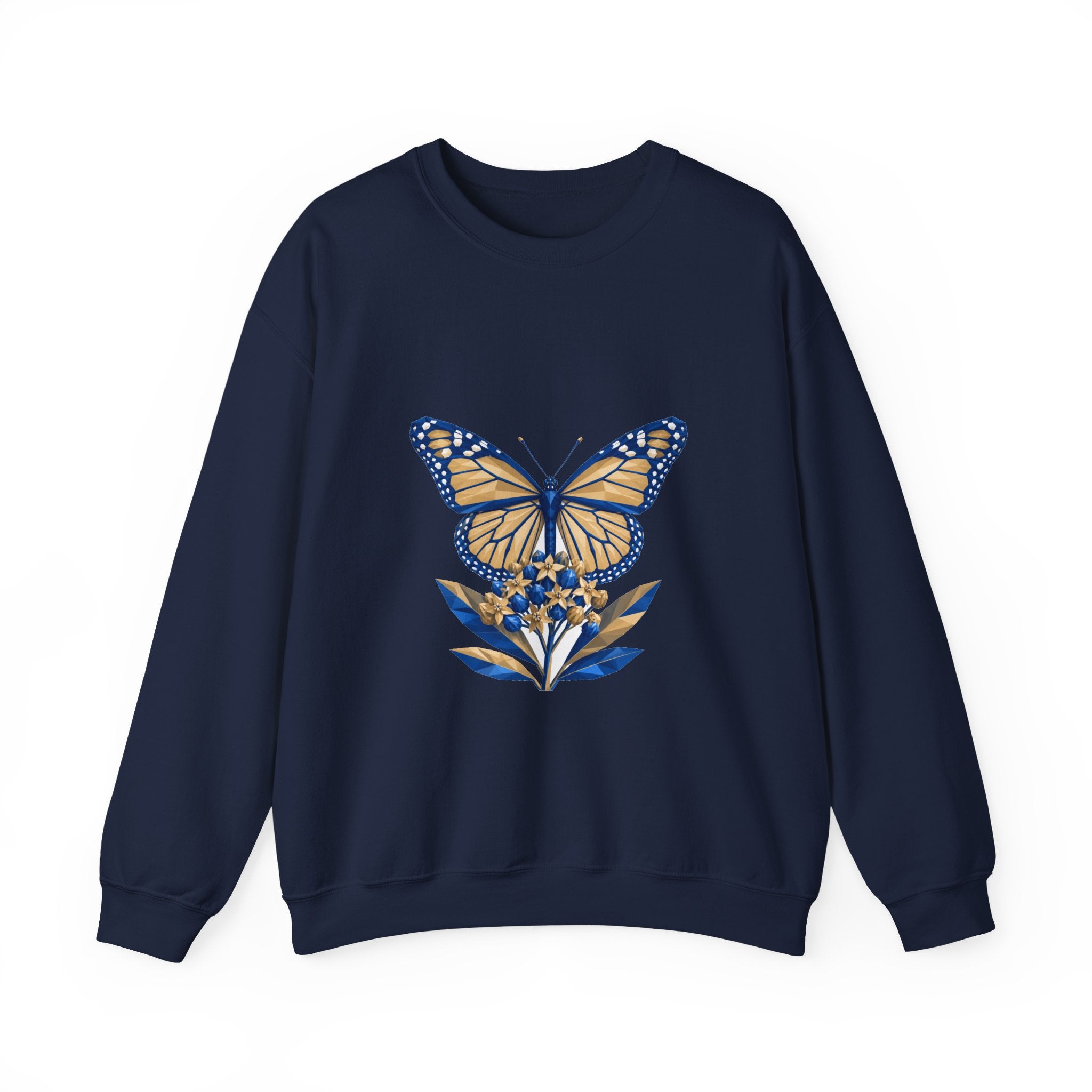 Matching Couple Sweatshirt - Butterfly & Moth Matching Couple Crewneck Sweatshirt Geometric Art His Hers Couple Gift - Design A