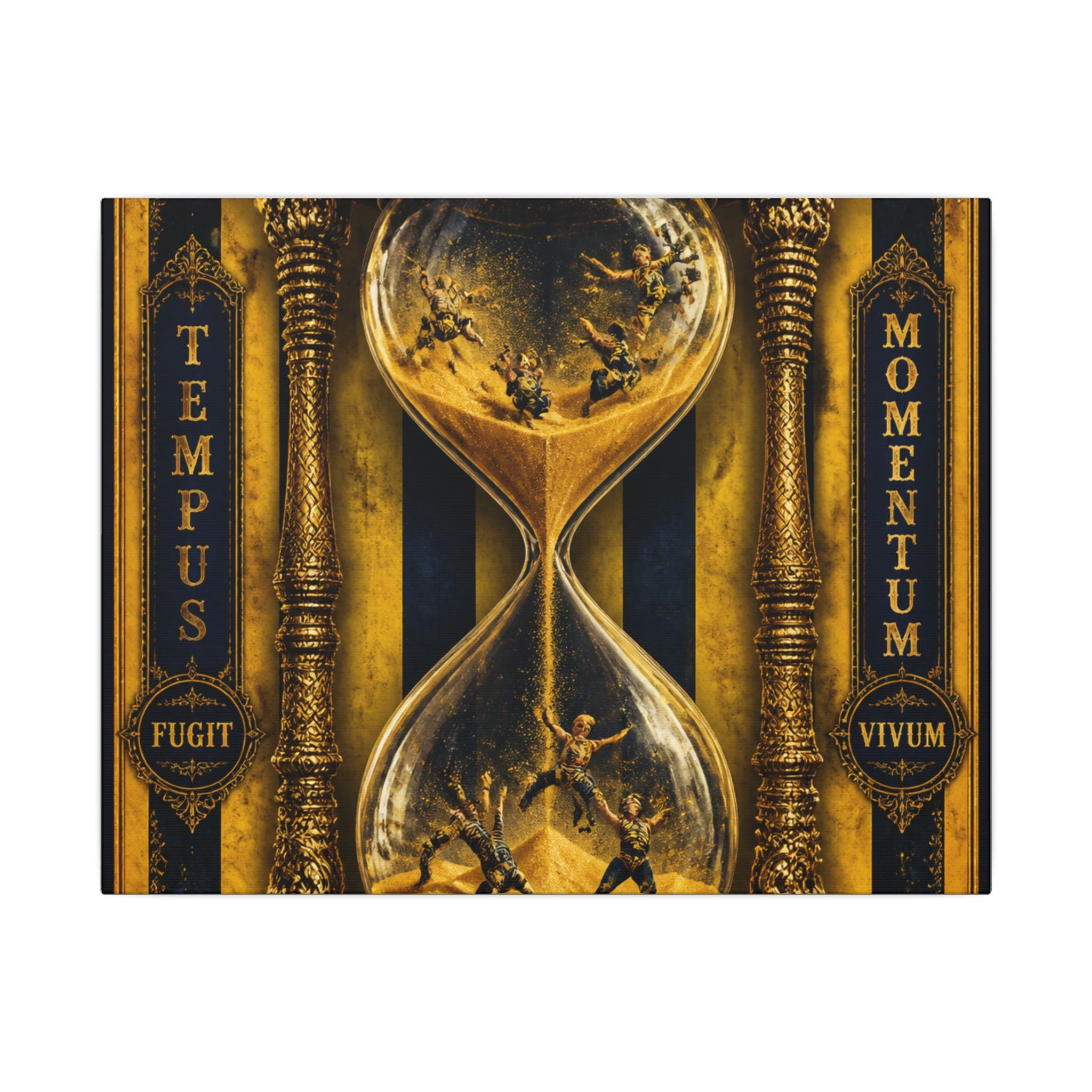 Hourglass Acrobats Wall Art Canvas 16×20 Baroque Home Office Decor Maximalist Print