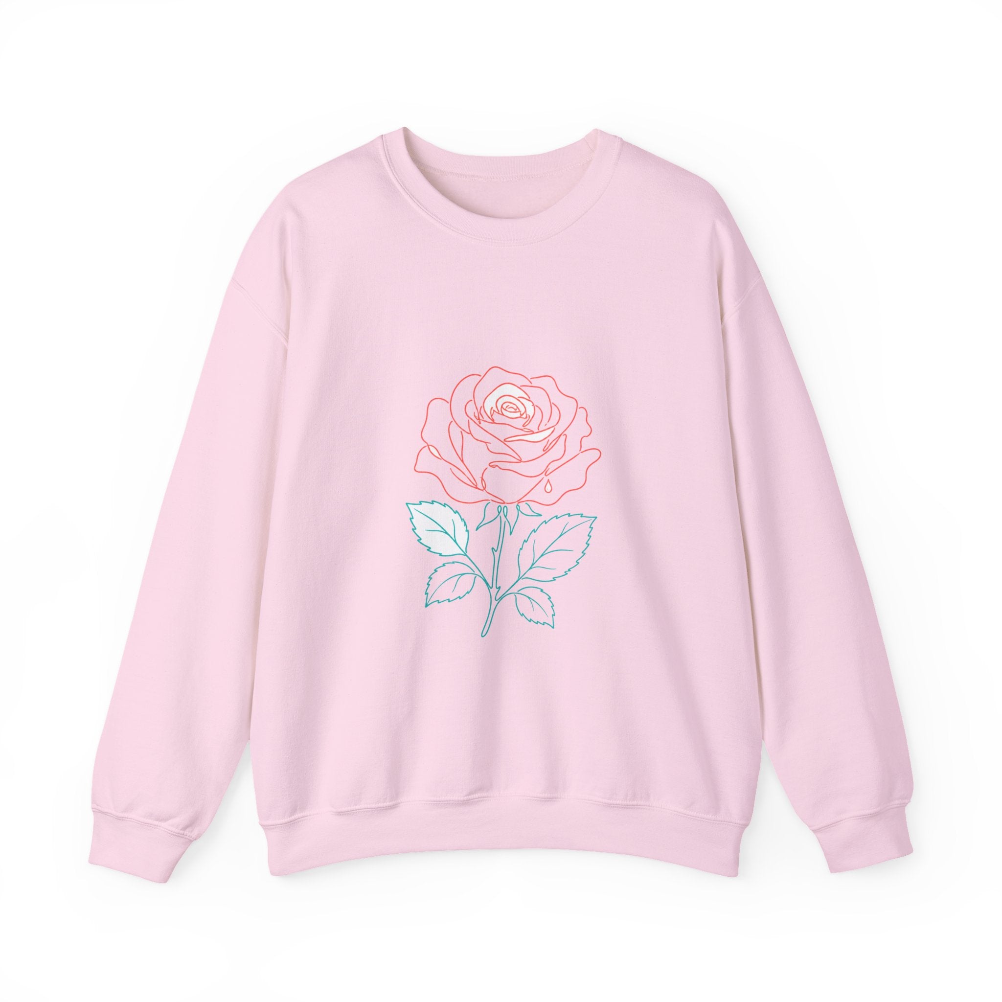 Matching Couple Sweatshirt - Rose & Thorn Matching Couple Comfort Colors Crew Minimalist Art His Hers Christmas Gift - Design A