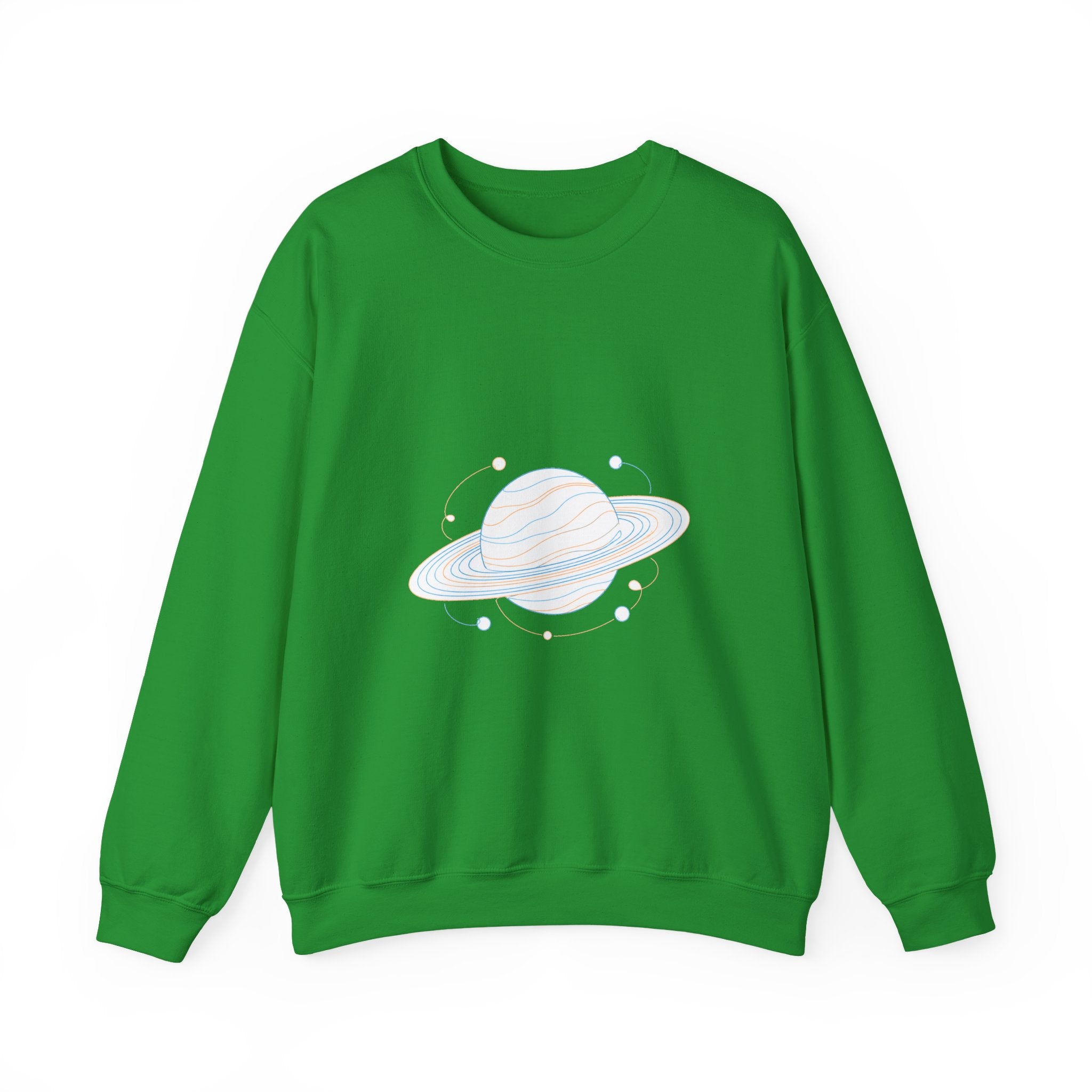 Matching Couple Sweatshirt - Saturn & Jupiter Matching Couple Premium Fleece Sweatshirt Minimalist Art His Hers Christmas Gift - Design A