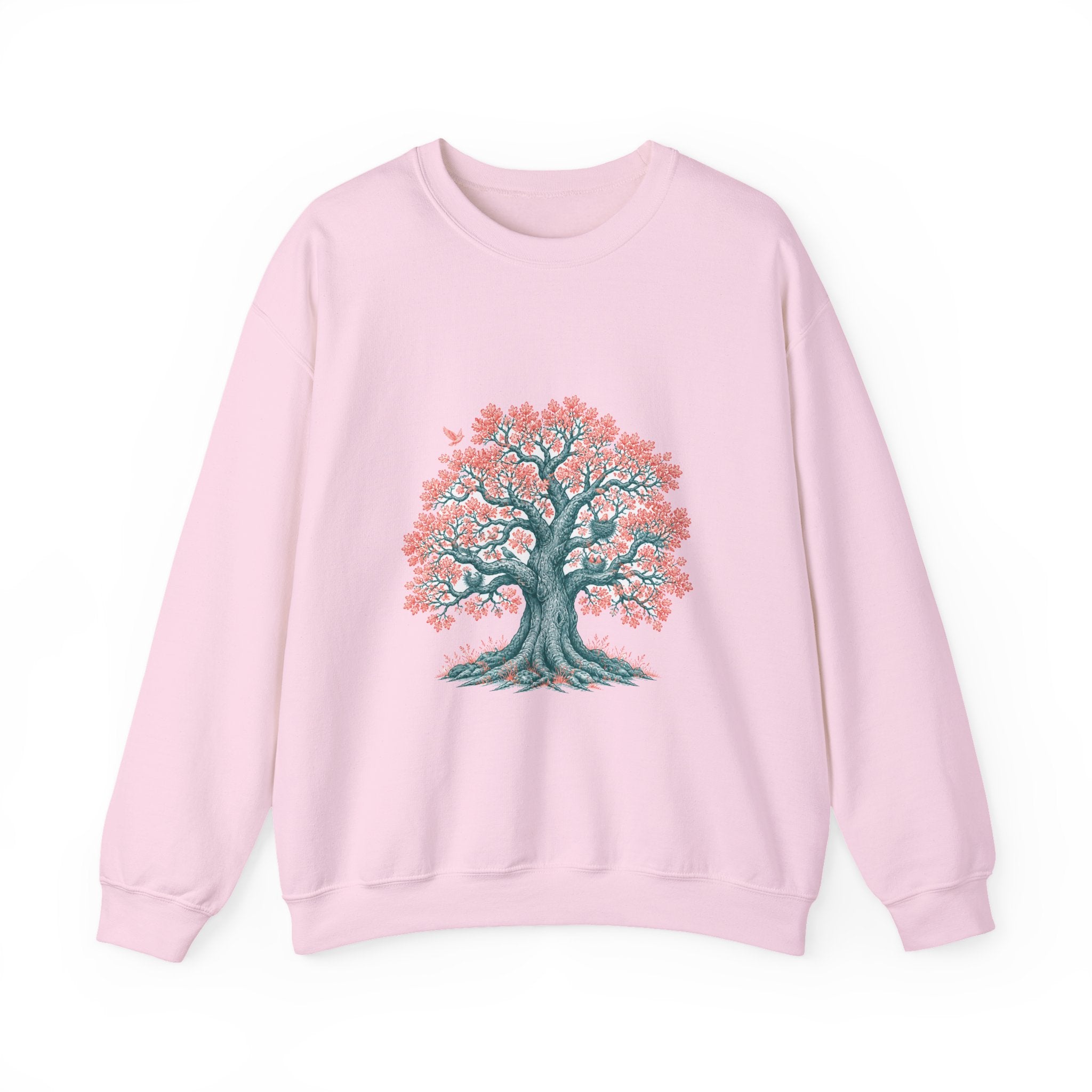 Matching Couple Sweatshirt - Ancient Oak & Deep Roots Matching Couple Crewneck Sweatshirt Hand-Drawn Art His Hers Best Friend Gift - Design A