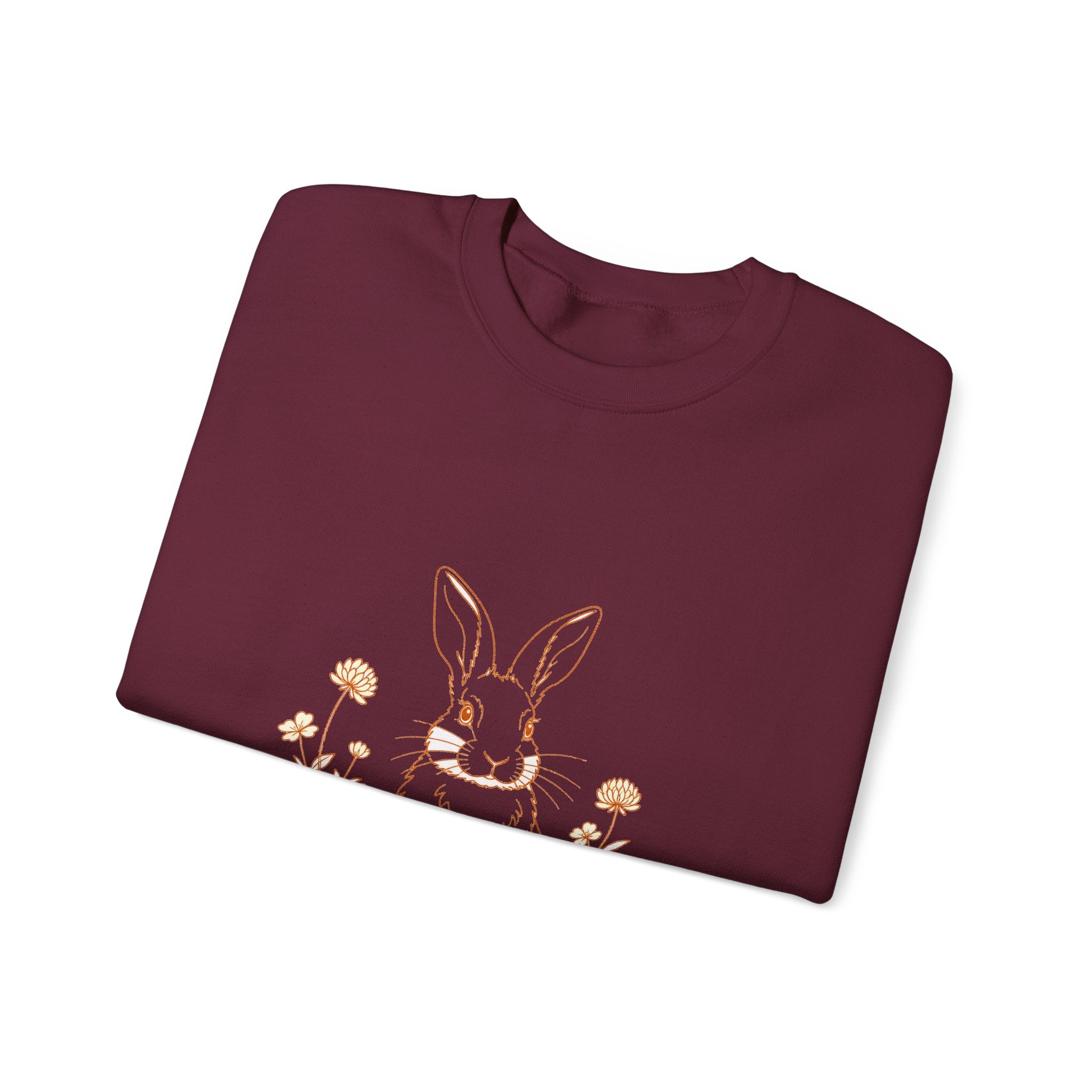 Matching Couple Sweatshirt - Fox & Rabbit Matching Couple Comfort Colors Crew Minimalist Art His Hers Christmas Gift - Design B