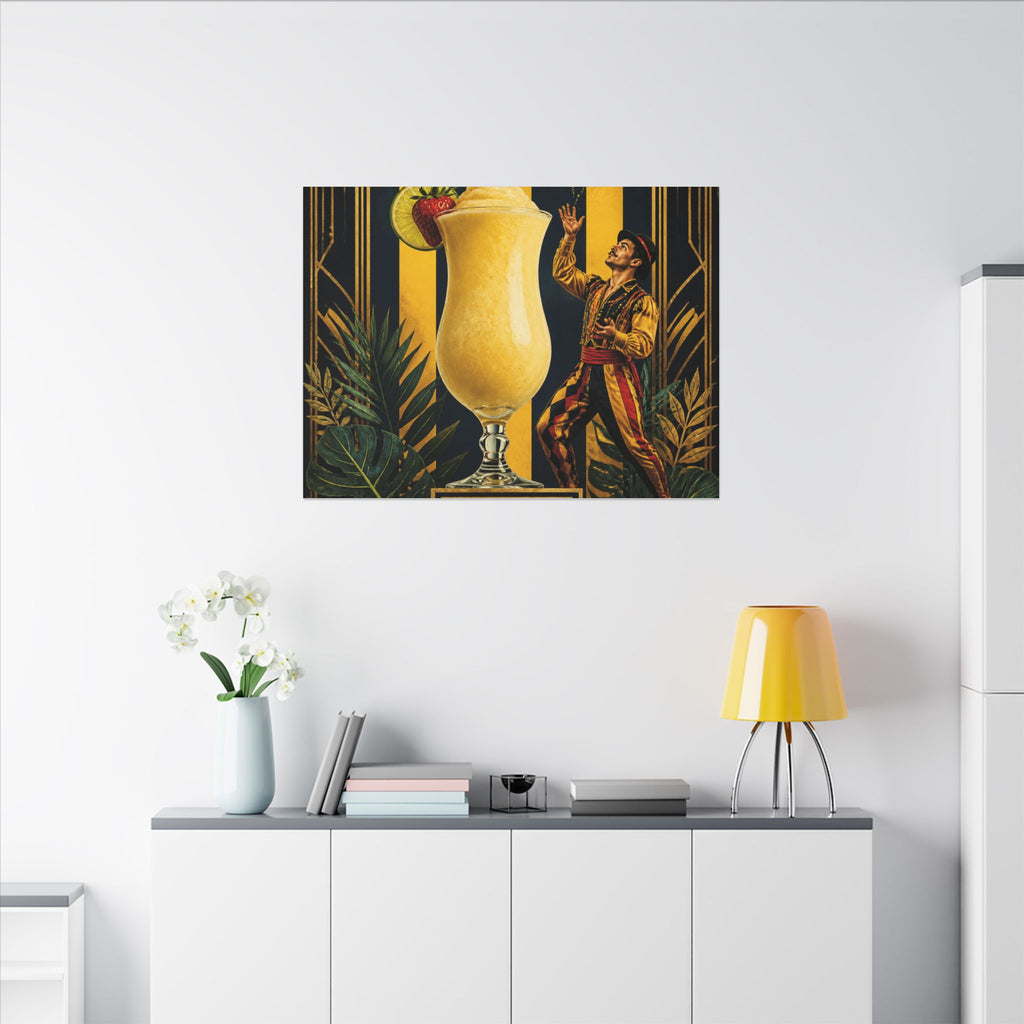 Daiquiri Fruit Juggler Wall Art Canvas 24×36 Art Deco Bar Area Decor Maximalist Print