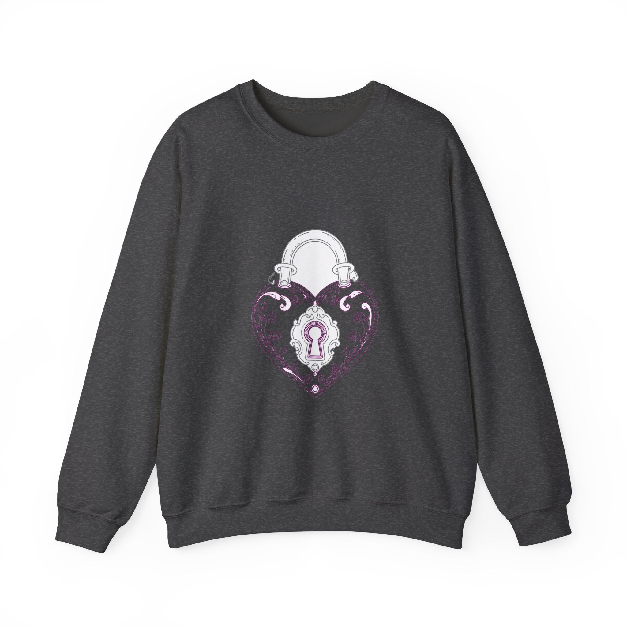 Matching Couple Sweatshirt - Key & Lock Matching Couple Premium Fleece Sweatshirt Minimalist Art His Hers Christmas Gift - Design B