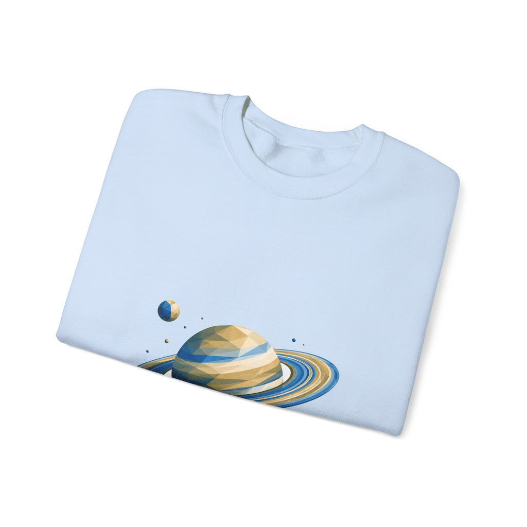 Matching Couple Sweatshirt - Saturn & Jupiter Matching Couple Premium Fleece Sweatshirt Geometric Art His Hers Love Gift - Design A