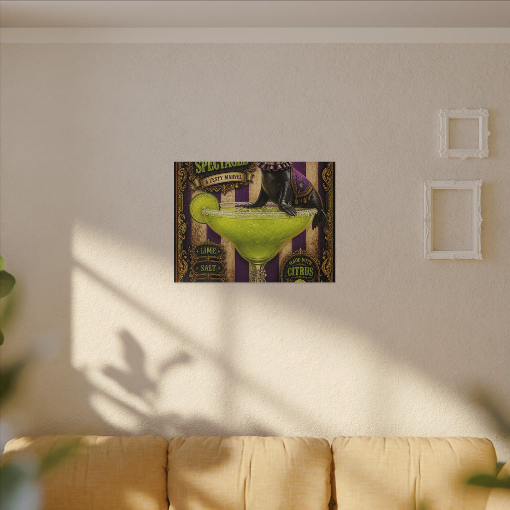 Margarita Balancing Seal Wall Art Canvas 16×20 Baroque Home Office Decor Maximalist Print