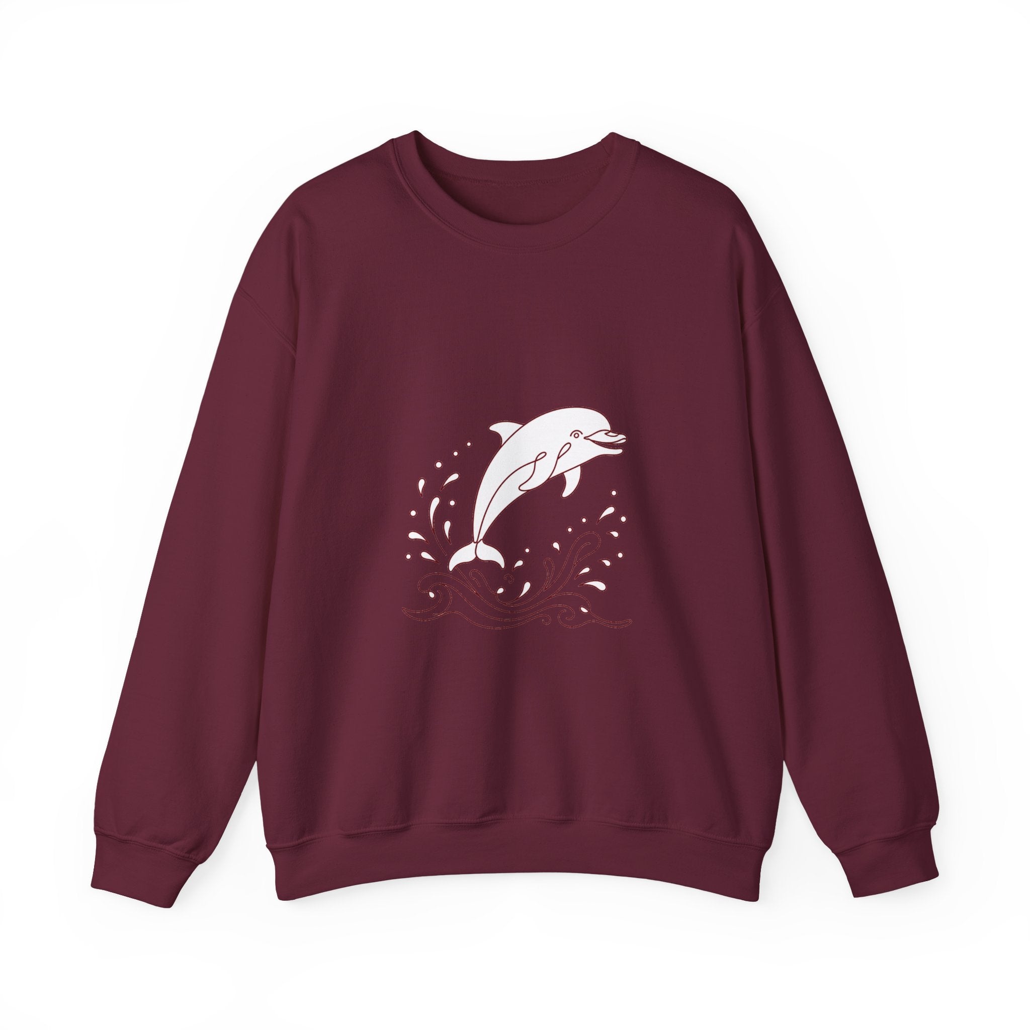 Matching Couple Sweatshirt - Shark & Dolphin Matching Couple Comfort Colors Crew Minimalist Art His Hers Christmas Gift - Design B