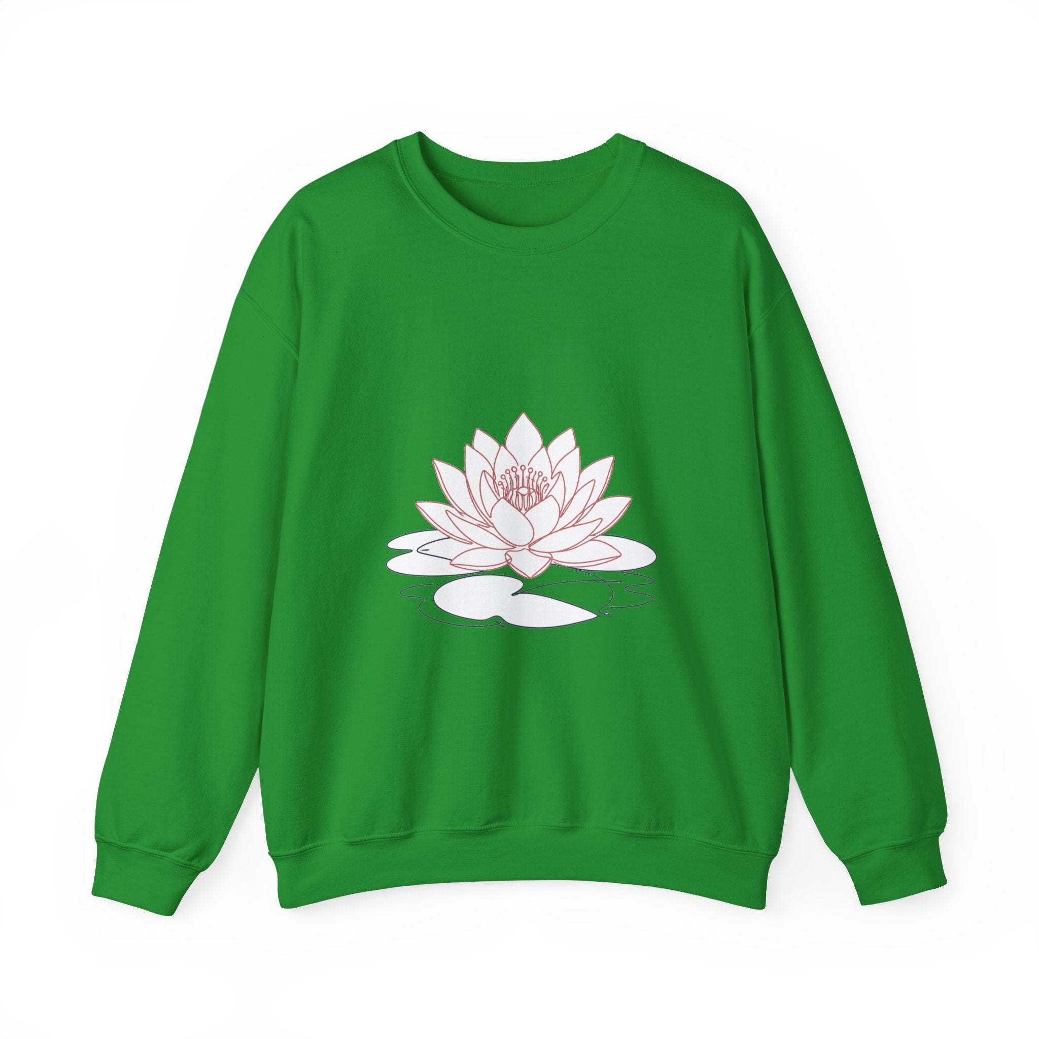 Matching Couple Sweatshirt - Open & Closed Lotus Matching Couple Crewneck Sweatshirt Minimalist Art His Hers Valentine Gift - Design A