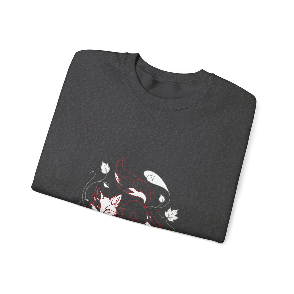Matching Couple Sweatshirt - Fox & Rabbit Matching Couple Crewneck Sweatshirt Minimalist Art His Hers Valentine Gift - Design A