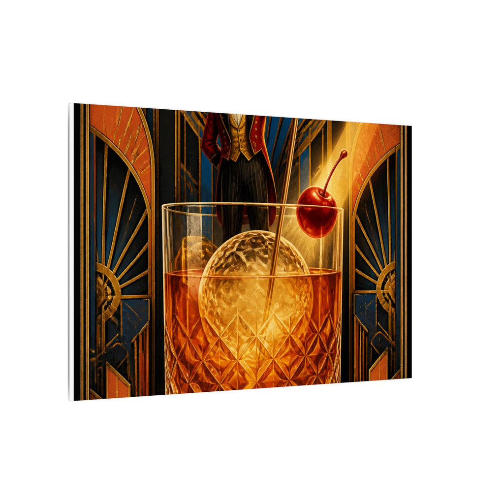 Old Fashioned Ringmaster Wall Art Canvas 24×36 Art Deco Bar Area Decor Maximalist Print