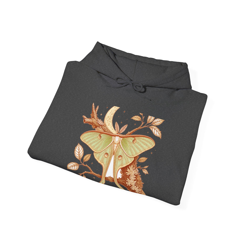 Matching Couple Sweatshirt - Butterfly & Moth Matching Couple Hooded Sweatshirt Vintage Art His Hers Wedding Gift - Design B