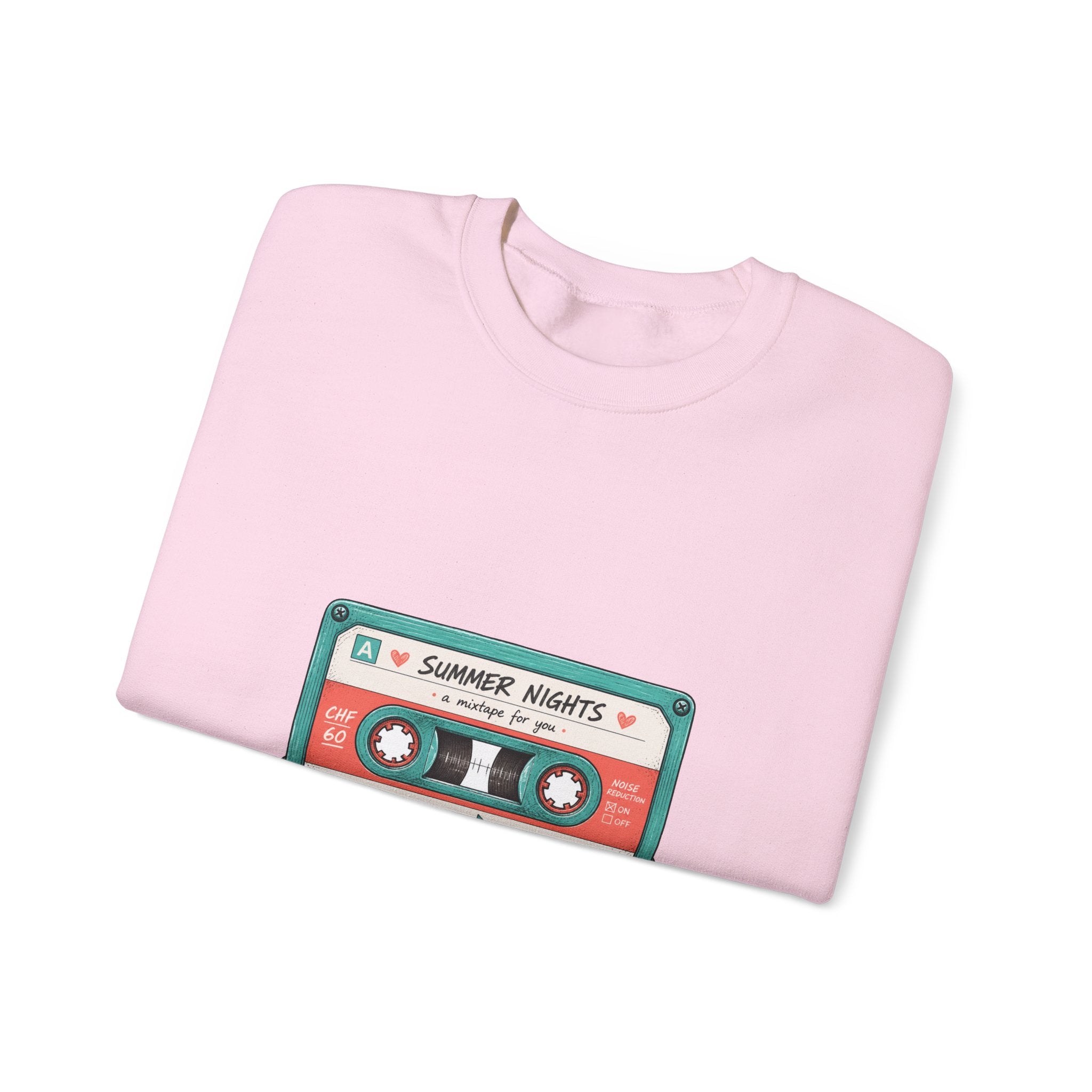 Matching Couple Sweatshirt - Vinyl & Cassette Matching Couple Comfort Colors Crew Hand-Drawn Art His Hers Anniversary Gift - Design B