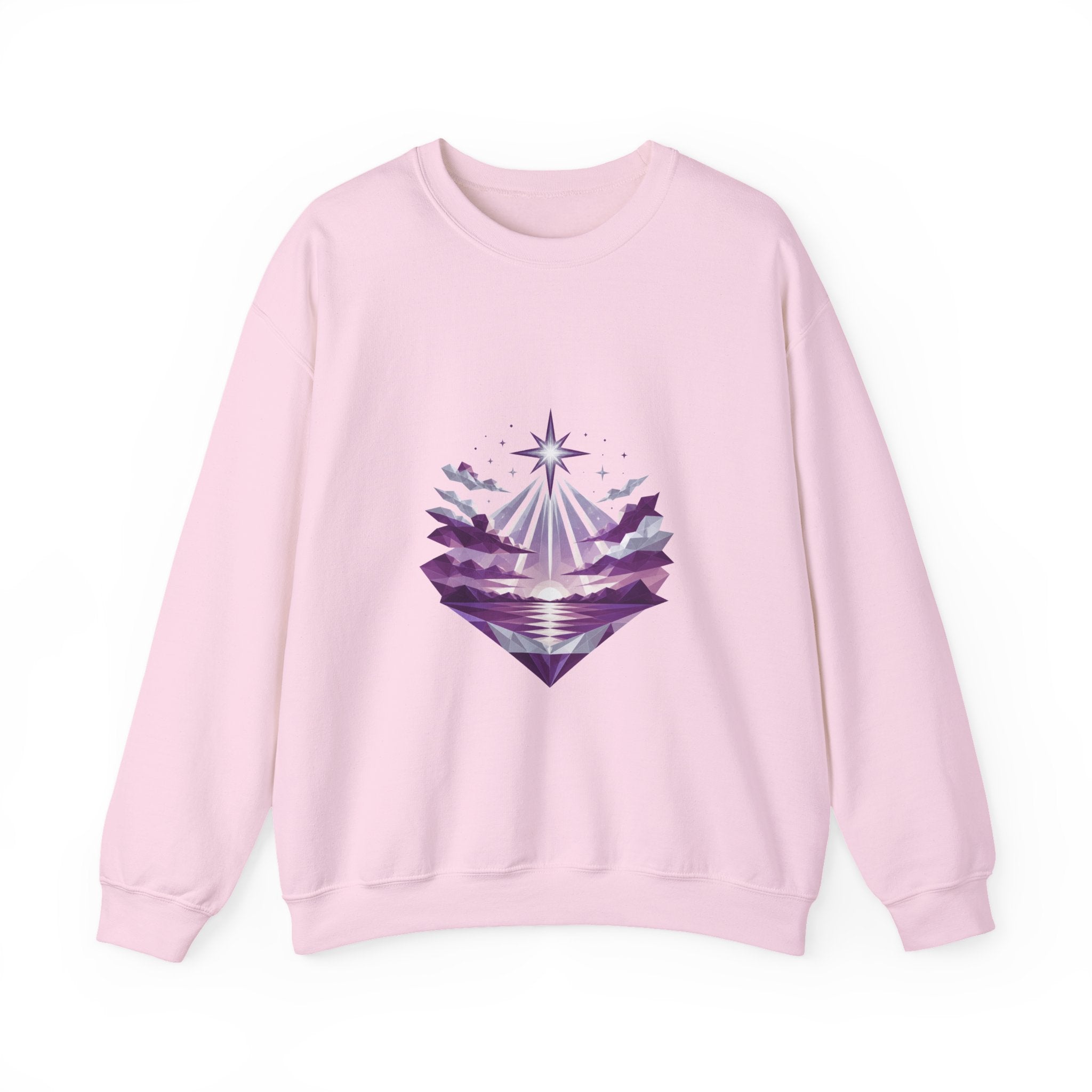 Matching Couple Sweatshirt - Evening & Morning Star Matching Couple Crewneck Sweatshirt Geometric Art His Hers Couple Gift - Design A