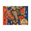 Elephant on Ball Wall Art Canvas 24×36 Pop Art Restaurant Decor Maximalist Print