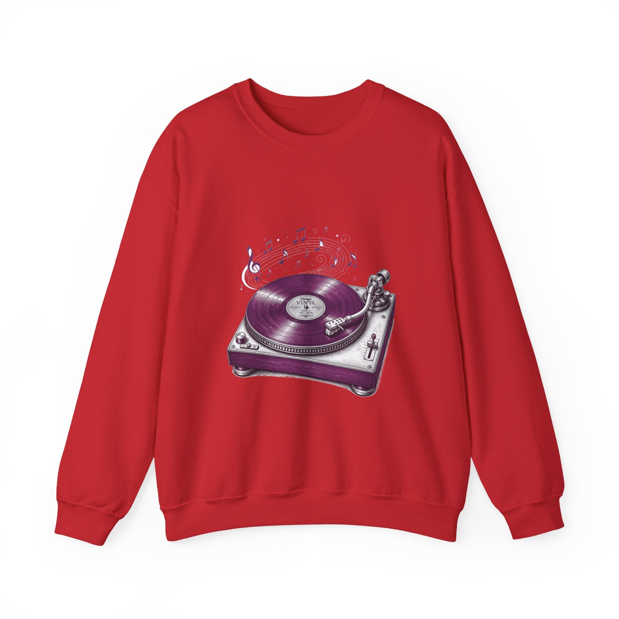 Matching Couple Sweatshirt - Vinyl & Cassette Matching Couple Crewneck Sweatshirt Hand-Drawn Art His Hers Best Friend Gift - Design A