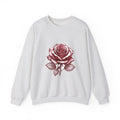 Matching Couple Sweatshirt - Rose & Thorn Matching Couple Crewneck Sweatshirt Hand-Drawn Art His Hers Best Friend Gift - Design A