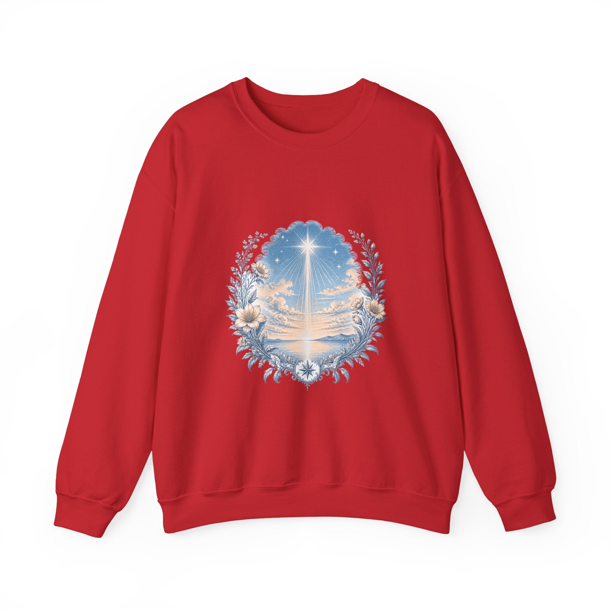 Matching Couple Sweatshirt - Evening & Morning Star Matching Couple Comfort Colors Crew Vintage Art His Hers Honeymoon Gift - Design A