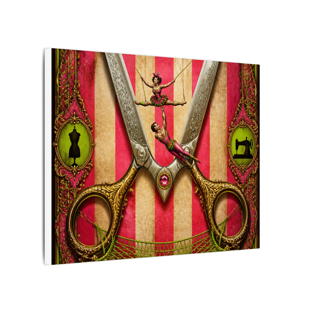 Giant Scissors Trapeze Wall Art Canvas 24×36 Baroque Studio Decor Maximalist Print