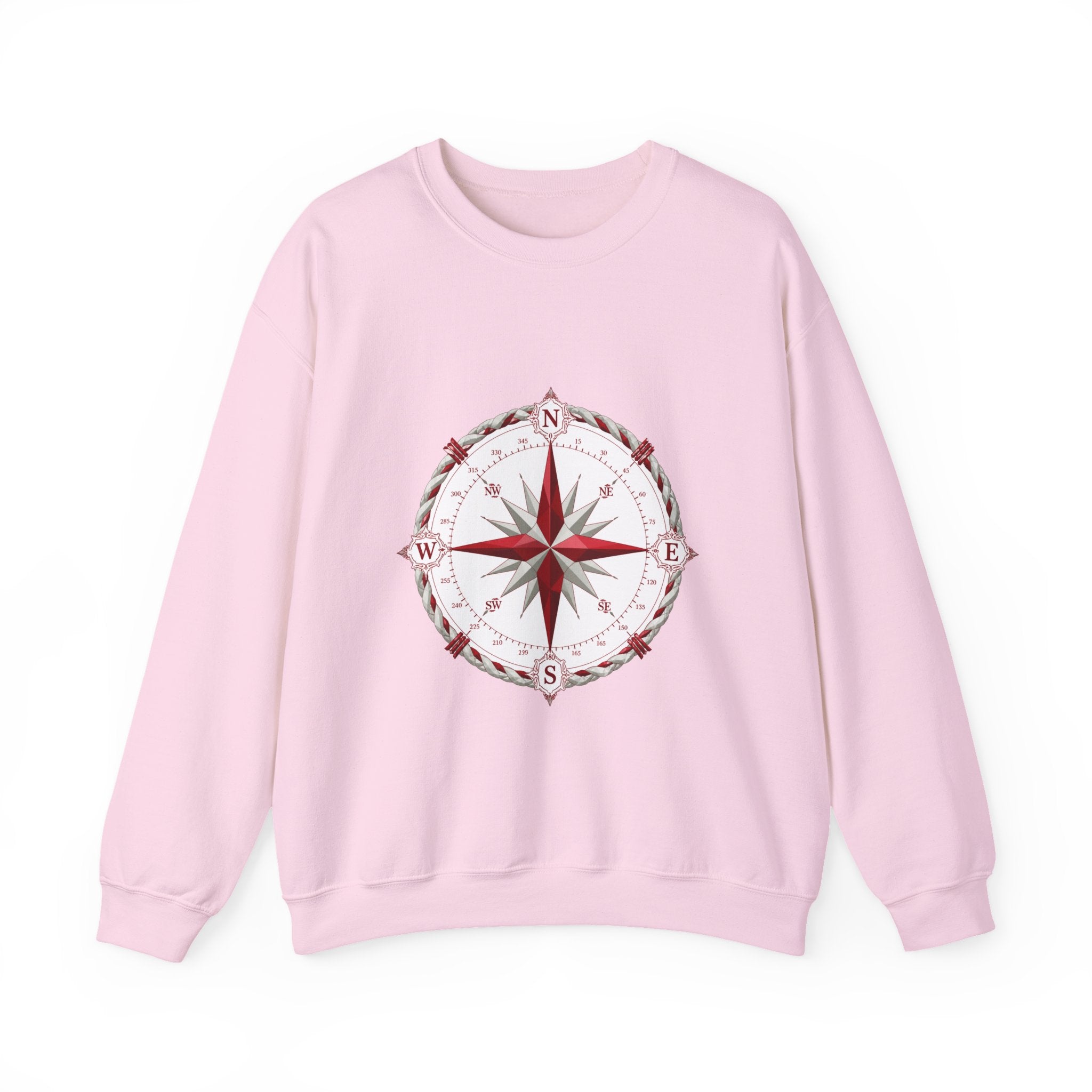 Matching Couple Sweatshirt - Compass North & South Matching Couple Crewneck Sweatshirt Geometric Art His Hers Couple Gift - Design A