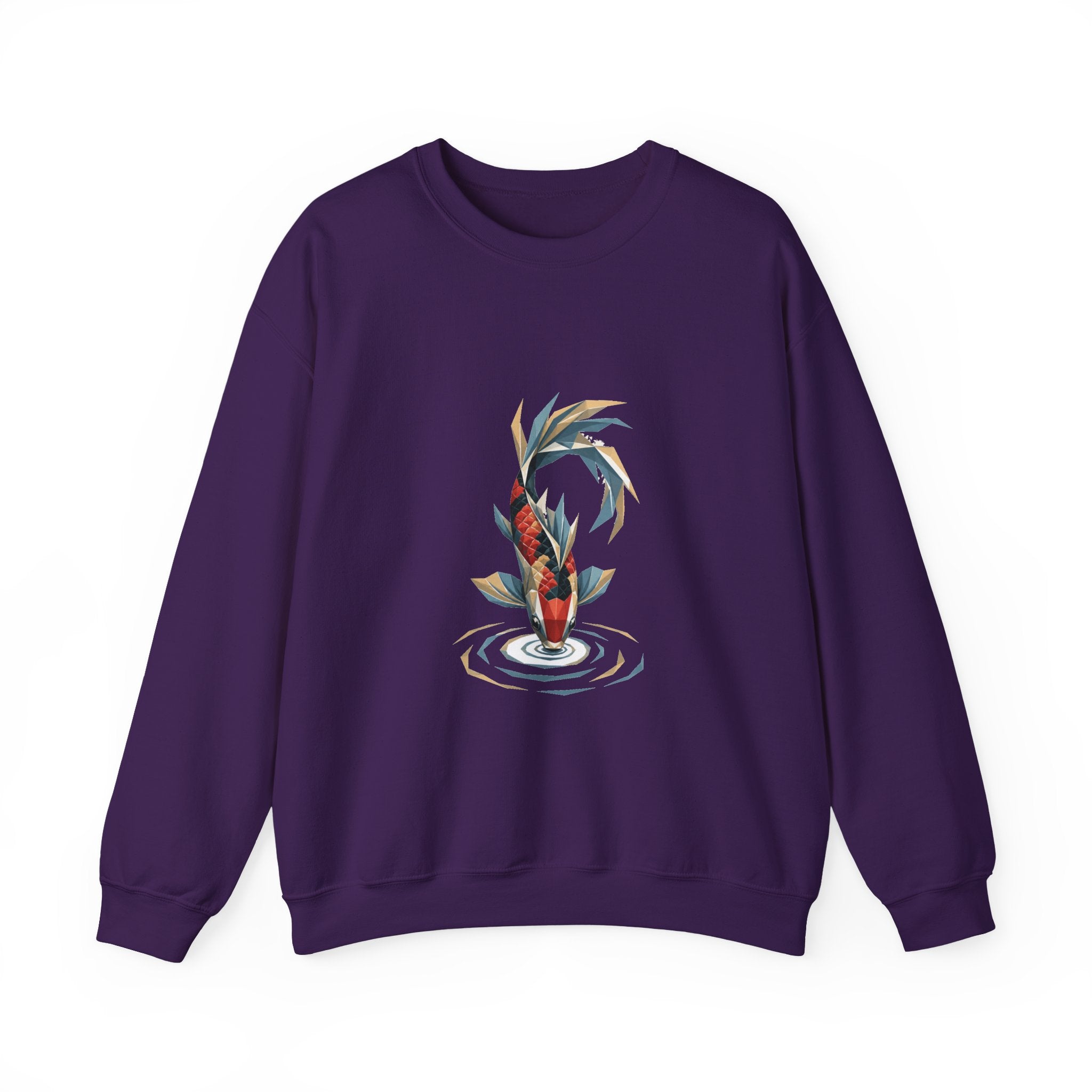 Matching Couple Sweatshirt - Koi Fish Yin Yang Matching Couple Crewneck Sweatshirt Geometric Art His Hers Couple Gift - Design B