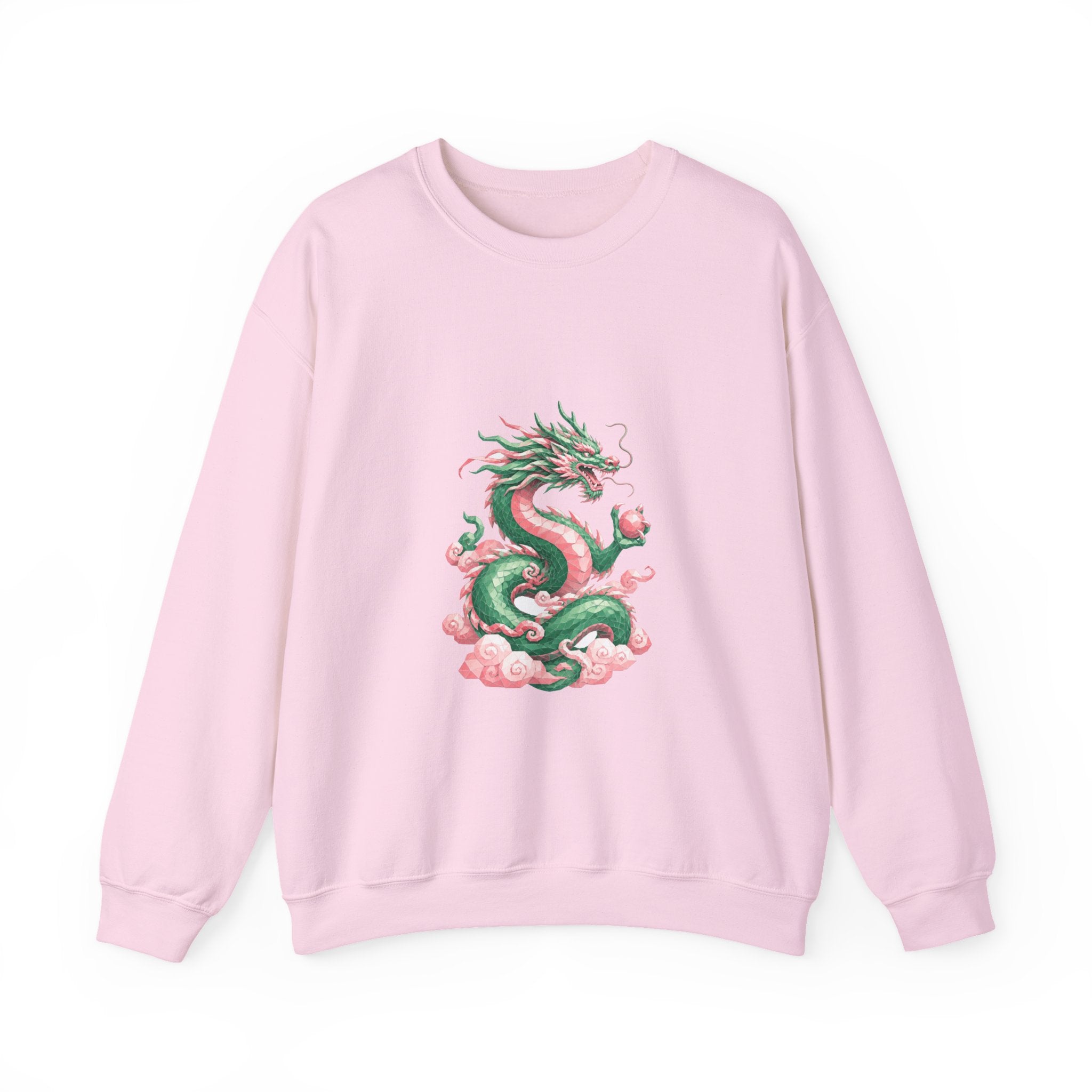 Matching Couple Sweatshirt - Dragon & Phoenix Matching Couple Premium Fleece Sweatshirt Geometric Art His Hers Love Gift - Design A