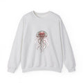 Matching Couple Sweatshirt - Octopus & Jellyfish Matching Couple Crewneck Sweatshirt Vintage Art His Hers Wedding Gift - Design B