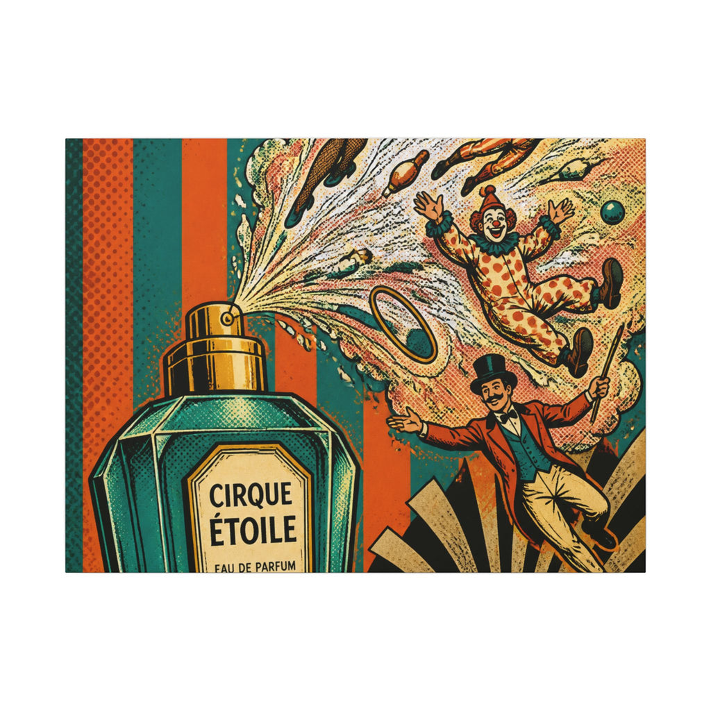 Perfume Bottle Fountain Wall Art Canvas 16×20 Pop Art Living Room Decor Maximalist Print