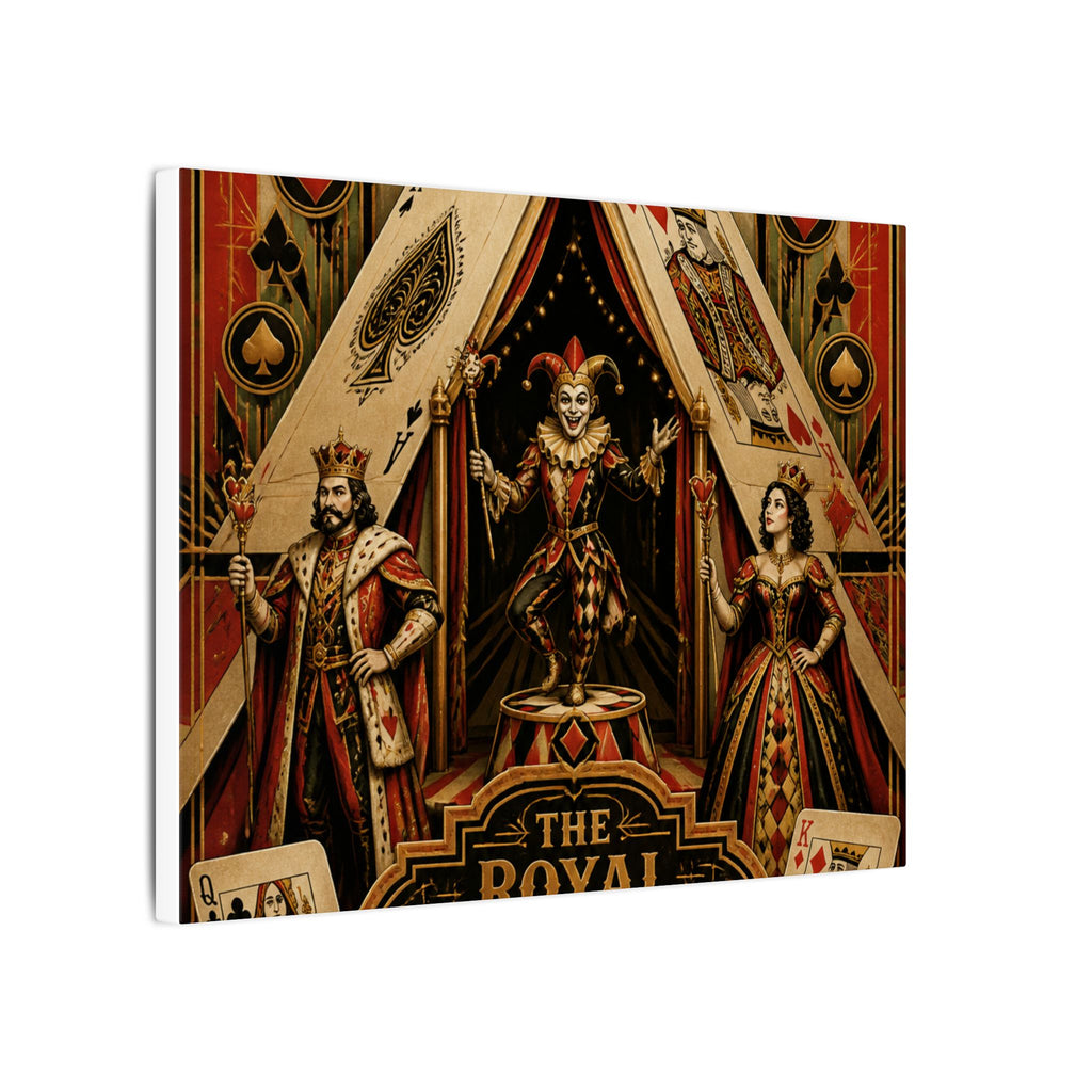 Playing Cards Tent Wall Art Canvas 16×20 Art Deco Entryway Decor Maximalist Print
