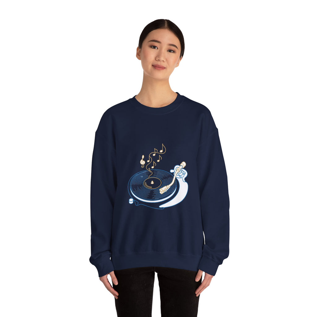 Matching Couple Sweatshirt - Vinyl & Cassette Matching Couple Comfort Colors Crew Minimalist Art His Hers Christmas Gift - Design A