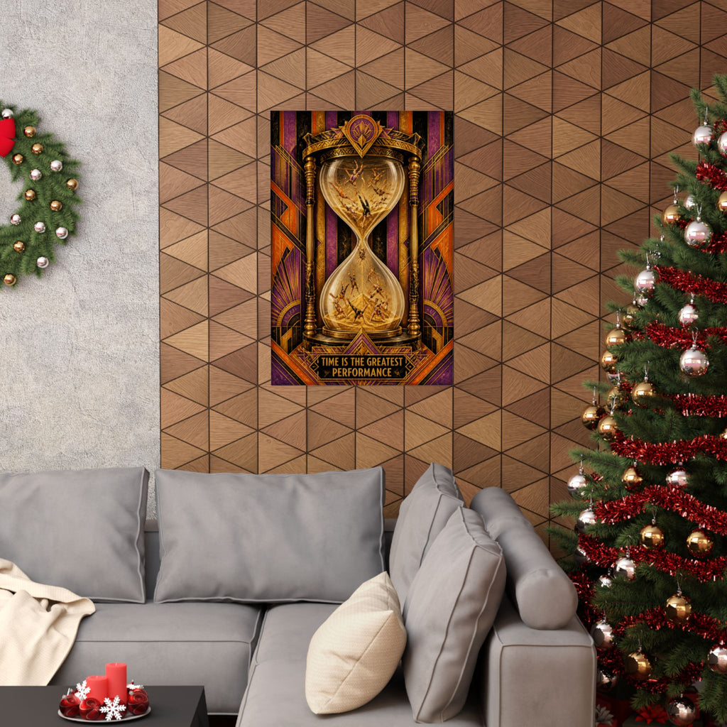 Hourglass Acrobats Wall Art Poster 18×24 Art Deco Entryway Decor Maximalist Print