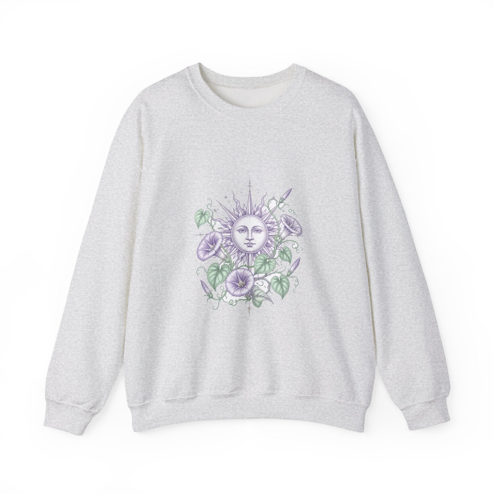 Matching Couple Sweatshirt - Sun & Moon Matching Couple Crewneck Sweatshirt Vintage Art His Hers Wedding Gift - Design B