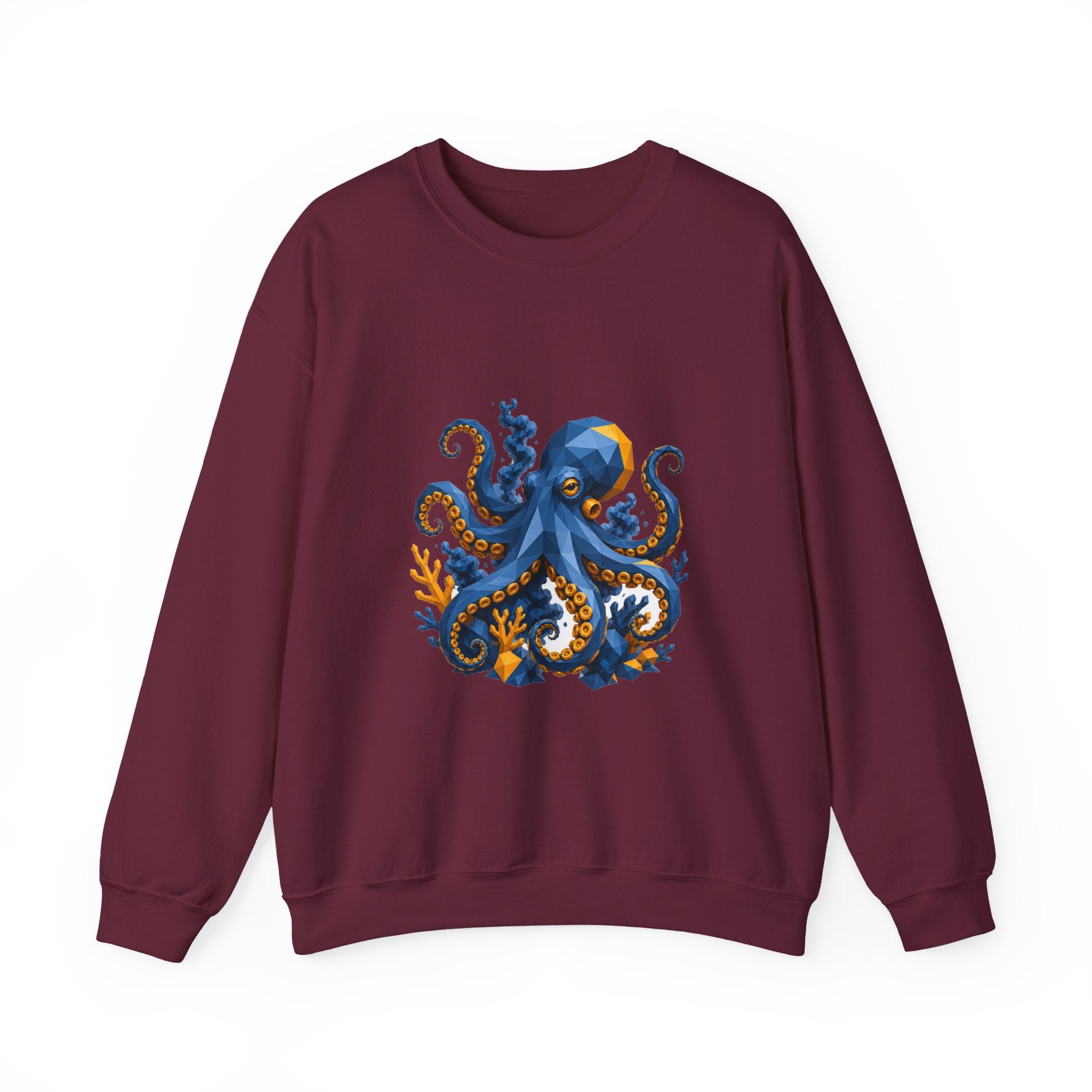 Matching Couple Sweatshirt - Octopus & Jellyfish Matching Couple Comfort Colors Crew Geometric Art His Hers Love Gift - Design A