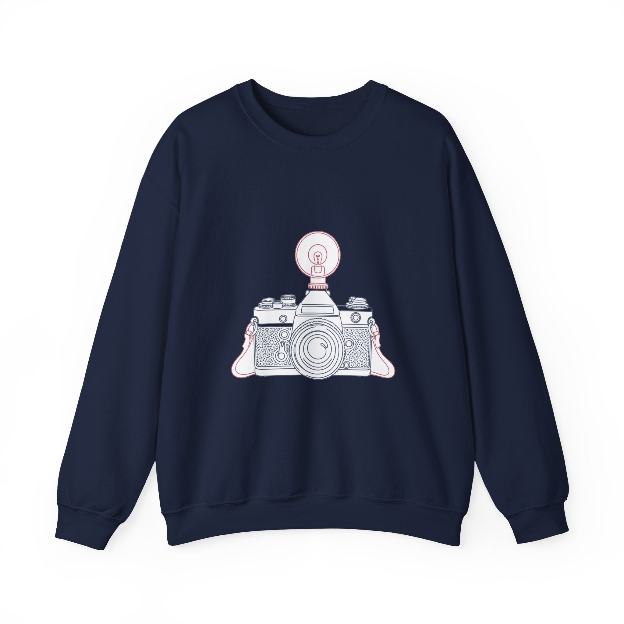 Matching Couple Sweatshirt - Camera & Film Matching Couple Comfort Colors Crew Minimalist Art His Hers Christmas Gift - Design A