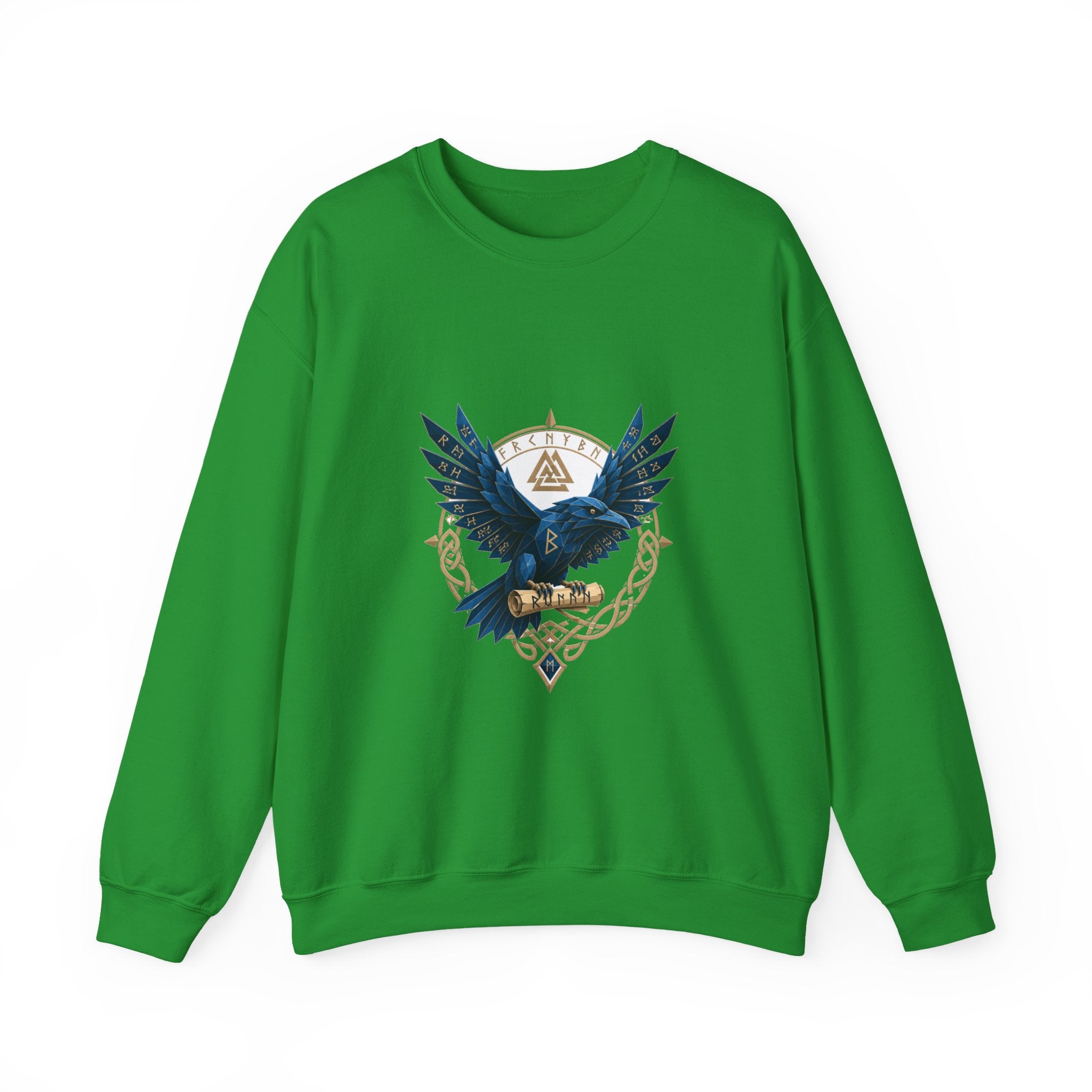 Matching Couple Sweatshirt - Huginn & Muninn Matching Couple Crewneck Sweatshirt Geometric Art His Hers Couple Gift - Design B