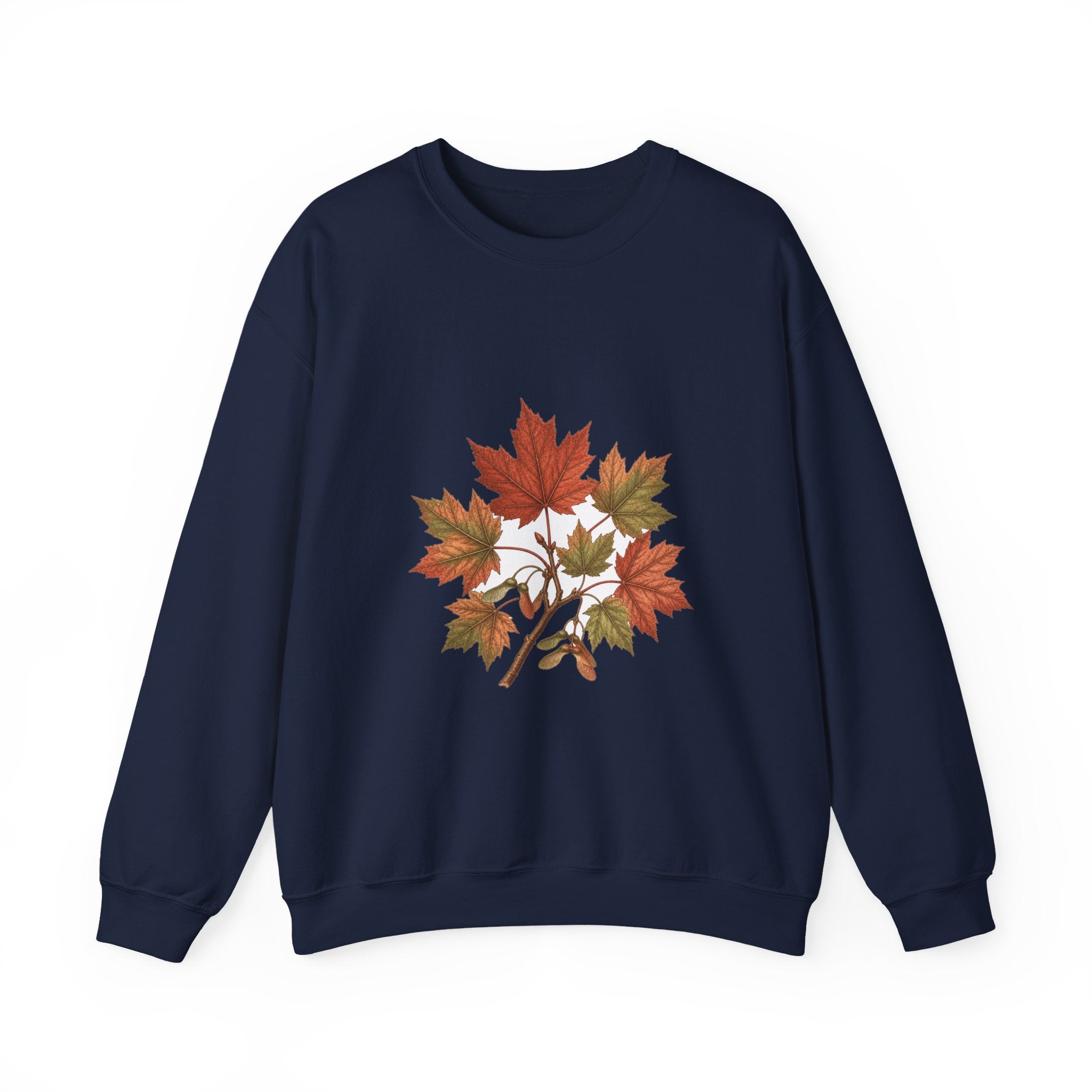 Matching Couple Sweatshirt - Cherry Blossom & Maple Leaf Matching Couple Comfort Colors Crew Vintage Art His Hers Honeymoon Gift - Design B