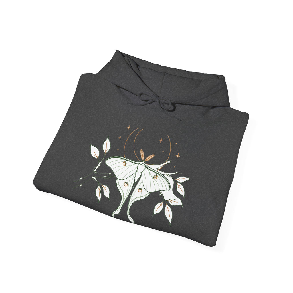 Matching Couple Sweatshirt - Butterfly & Moth Matching Couple Hooded Sweatshirt Minimalist Art His Hers Valentine Gift - Design B