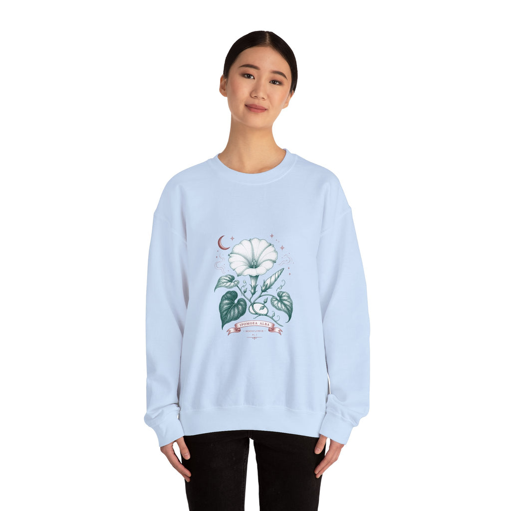 Matching Couple Sweatshirt - Sunflower & Moonflower Matching Couple Premium Fleece Sweatshirt Vintage Art His Hers Honeymoon Gift - Design B